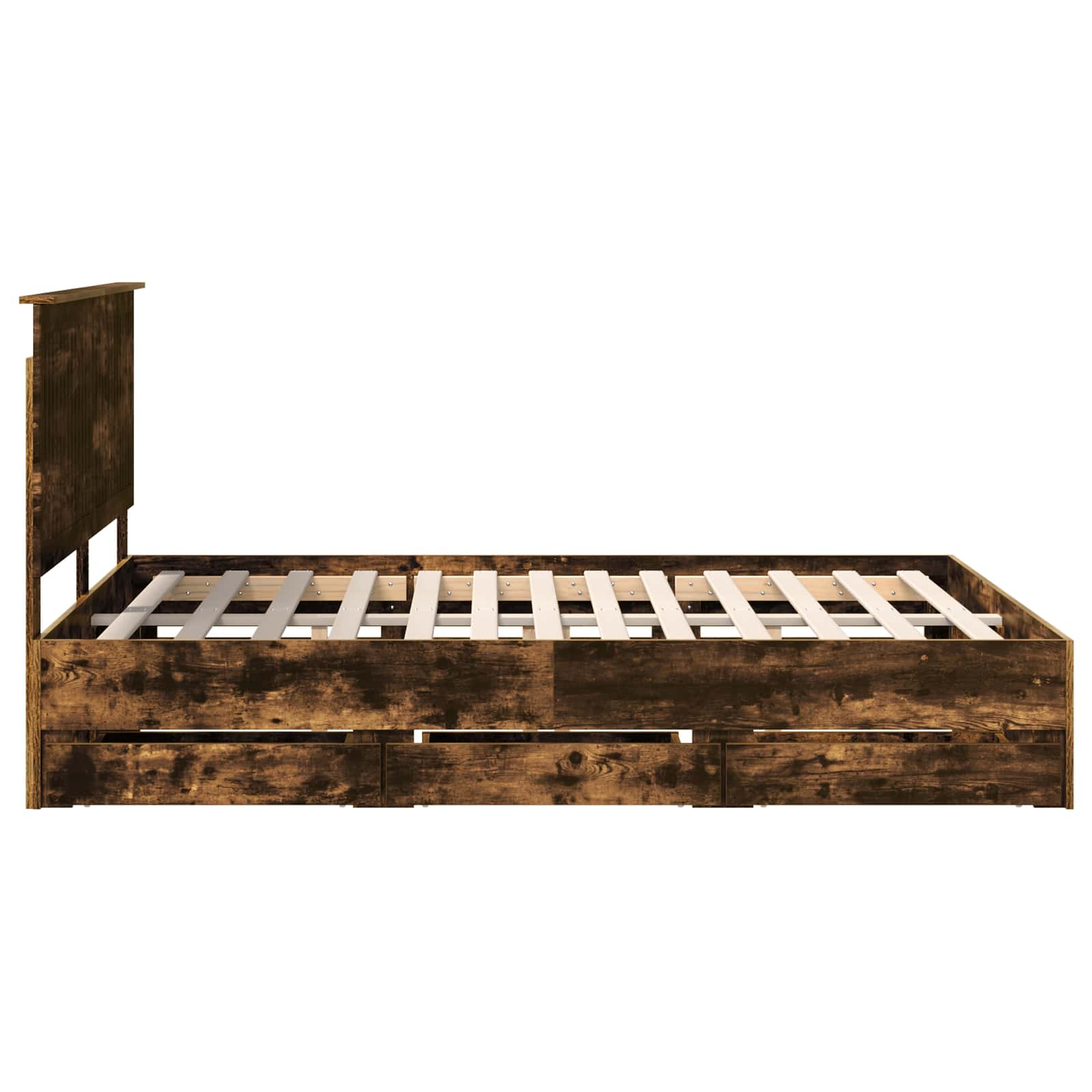Cadre de lit Chêne fumé 150 x 200 cm Bois Ingénierie - XIOS
