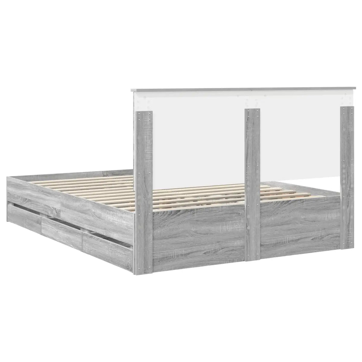 Cadre de lit Gris Sonoma 150 x 200 cm Bois Ingénierie - XIOS
