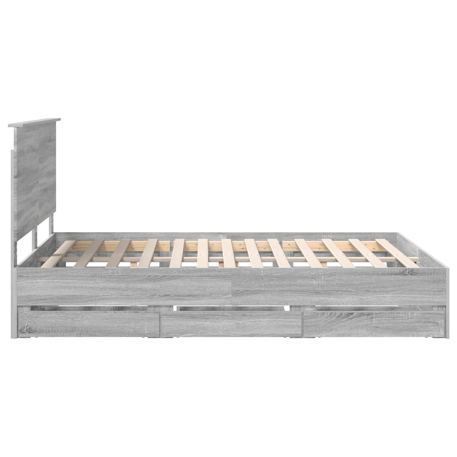 Cadre de lit Gris Sonoma 150 x 200 cm Bois Ingénierie - XIOS