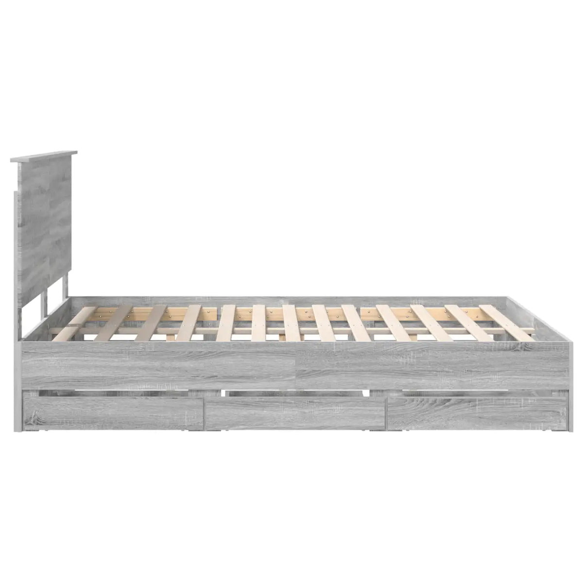 Cadre de lit Gris Sonoma 150 x 200 cm Bois Ingénierie - XIOS