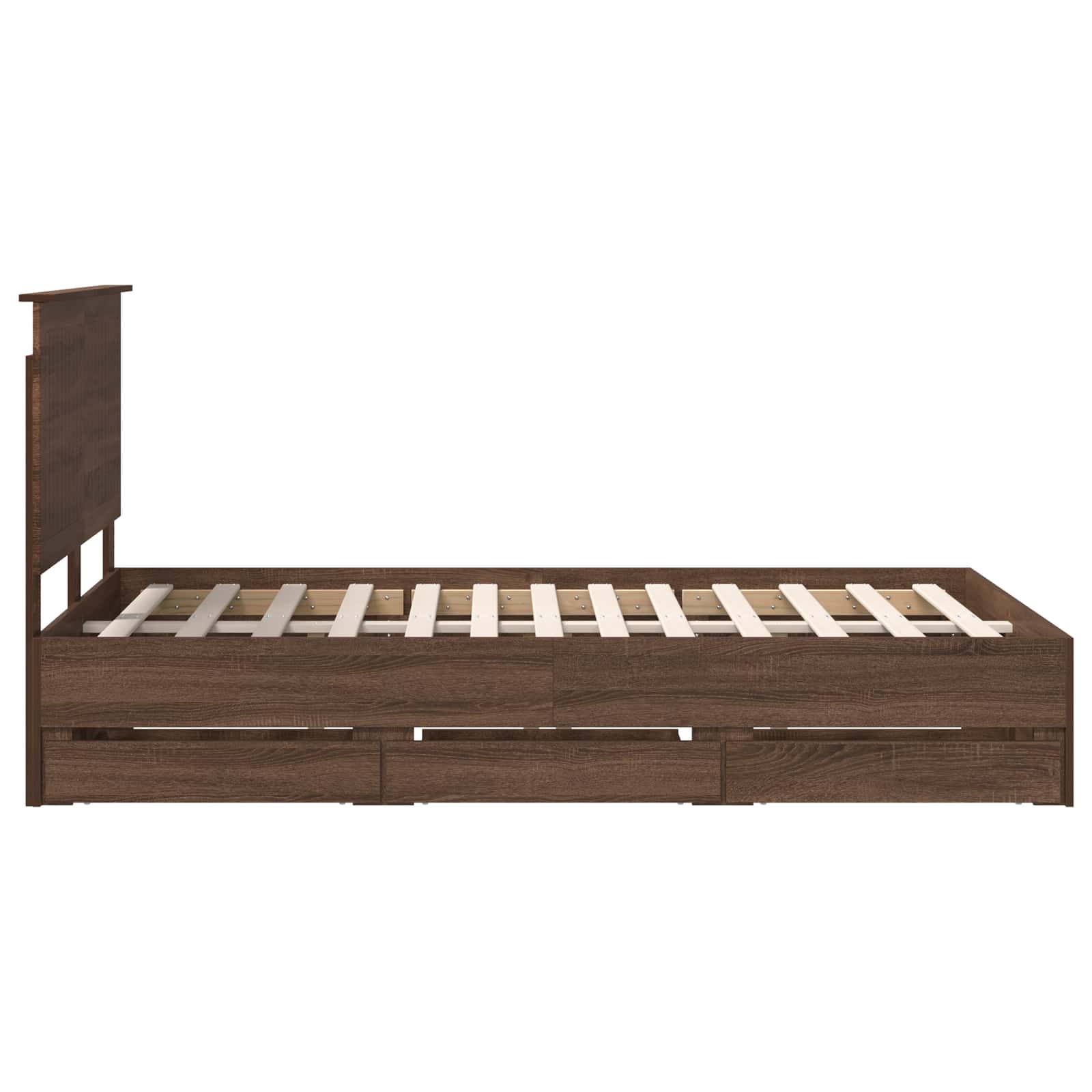 Cadre de lit Chêne brun 120 x 190 cm Bois Ingénierie - XIOS