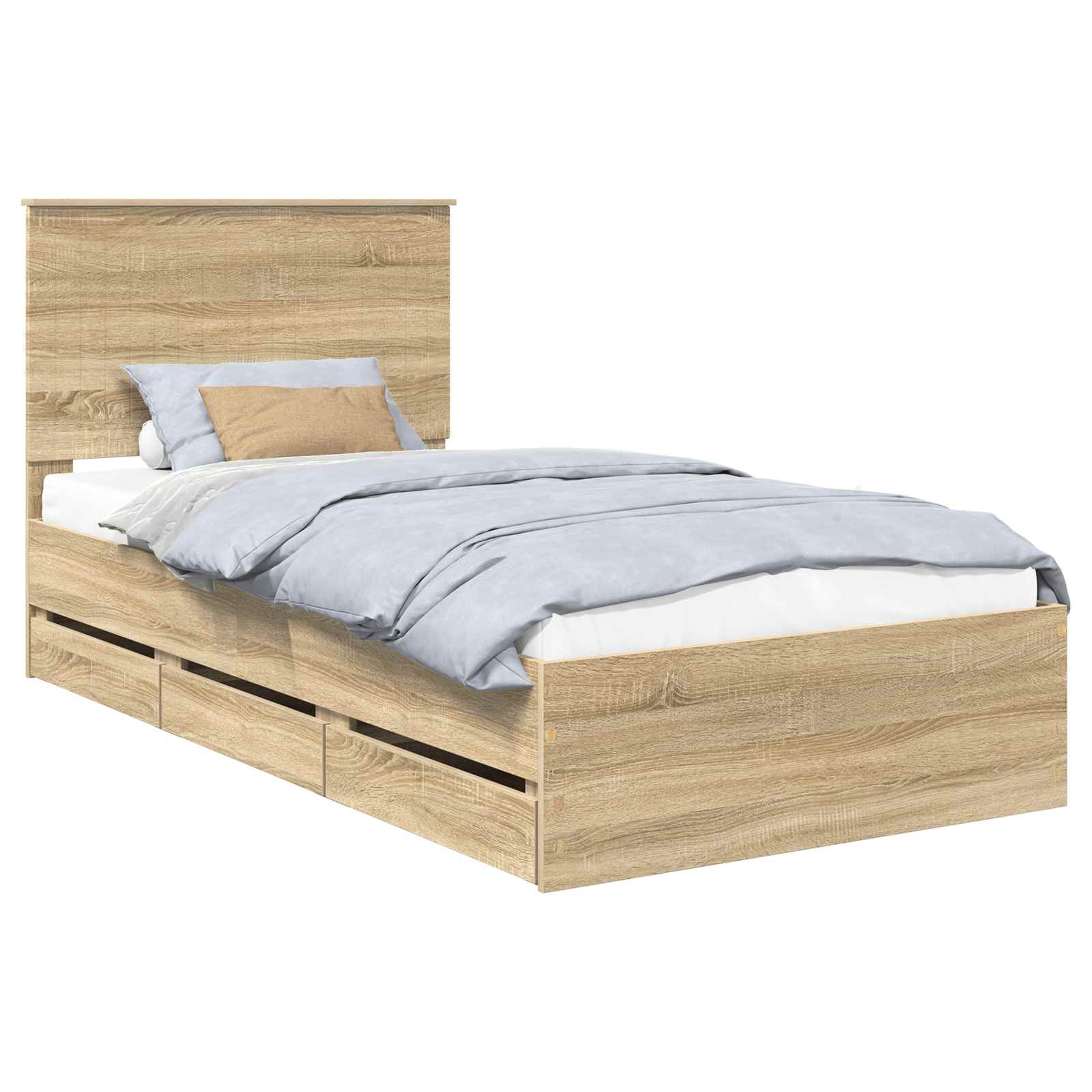 Cadre de lit Chêne Sonoma 100 x 200 cm Bois Ingénierie - XIOS