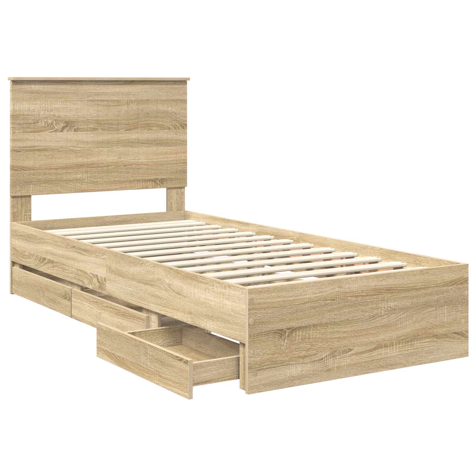 Cadre de lit Chêne Sonoma 90 x 200 cm Bois Ingénierie - XIOS