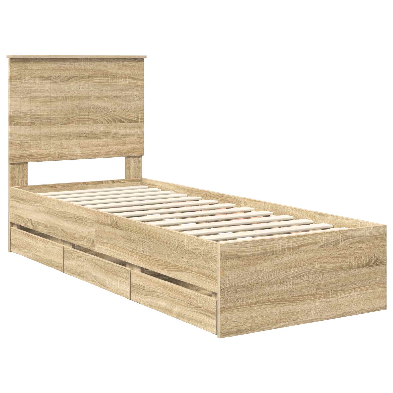 Cadre de lit Chêne Sonoma 75 x 190 cm Bois Ingénierie - XIOS