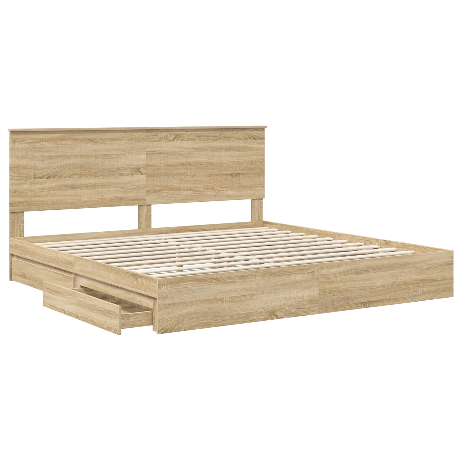 Lit de Rangement Chêne Sonoma 200 x 200 cm Bois d'ingénierie - XIOS