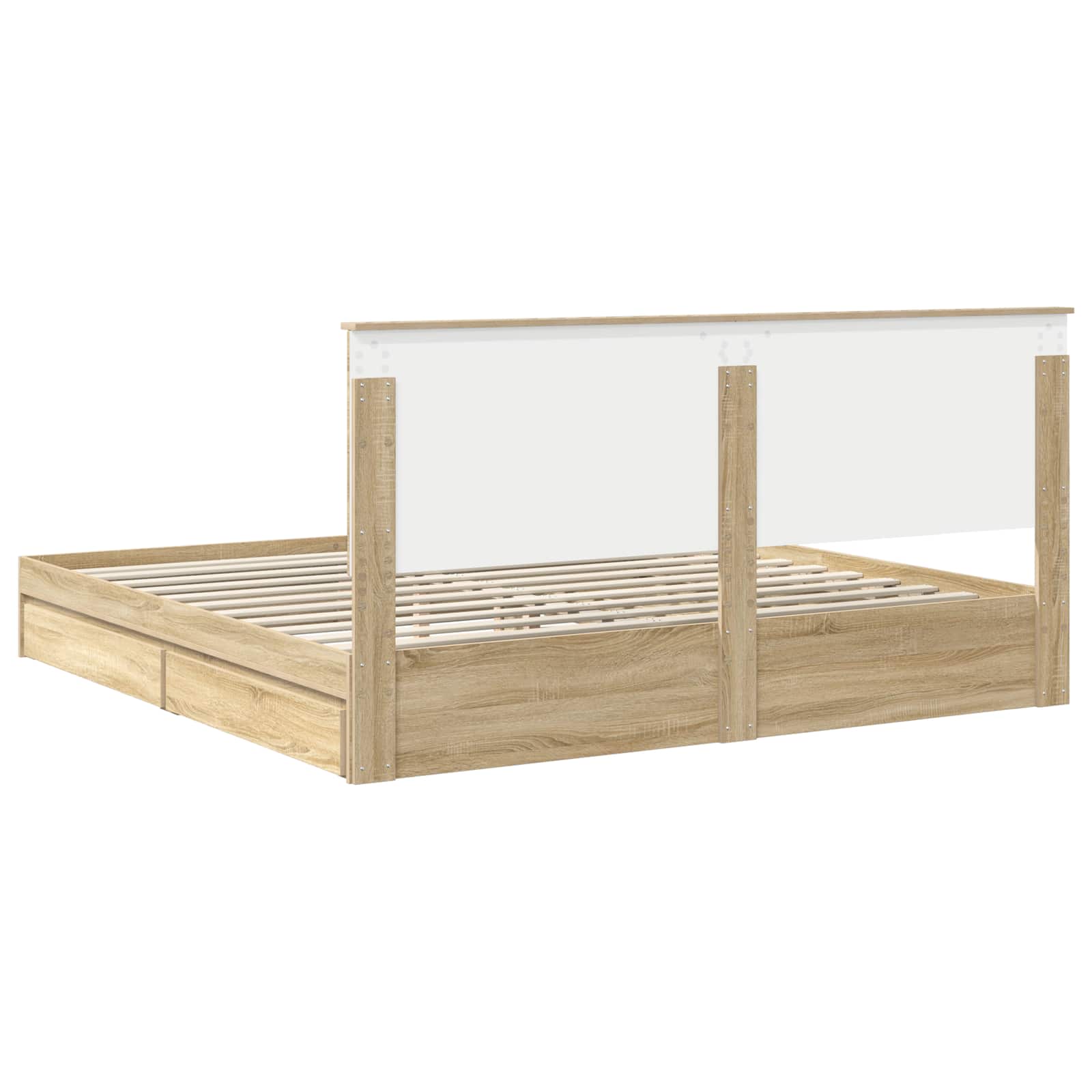 Lit de Rangement Chêne Sonoma 200 x 200 cm Bois d'ingénierie - XIOS