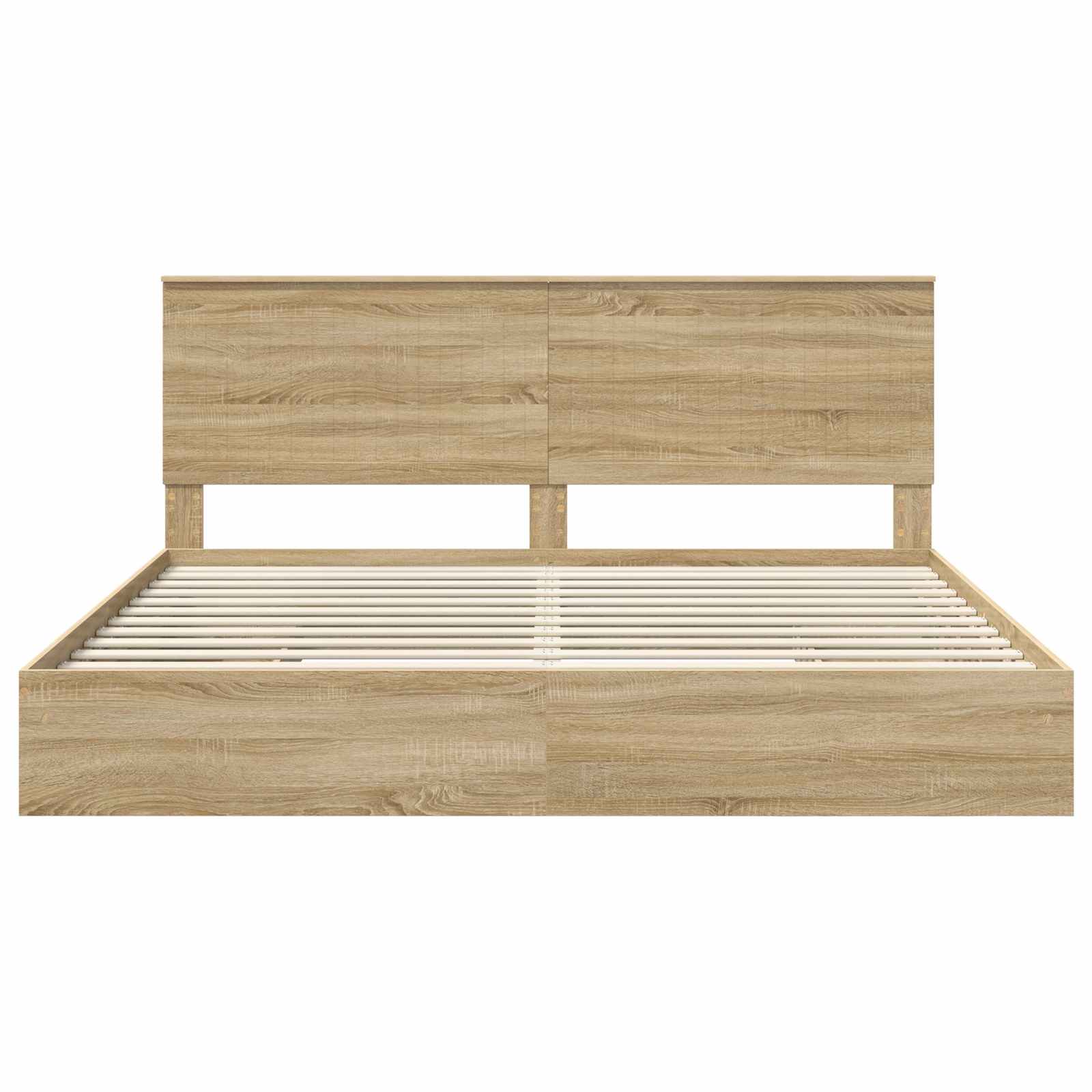 Lit de Rangement Chêne Sonoma 200 x 200 cm Bois d'ingénierie - XIOS