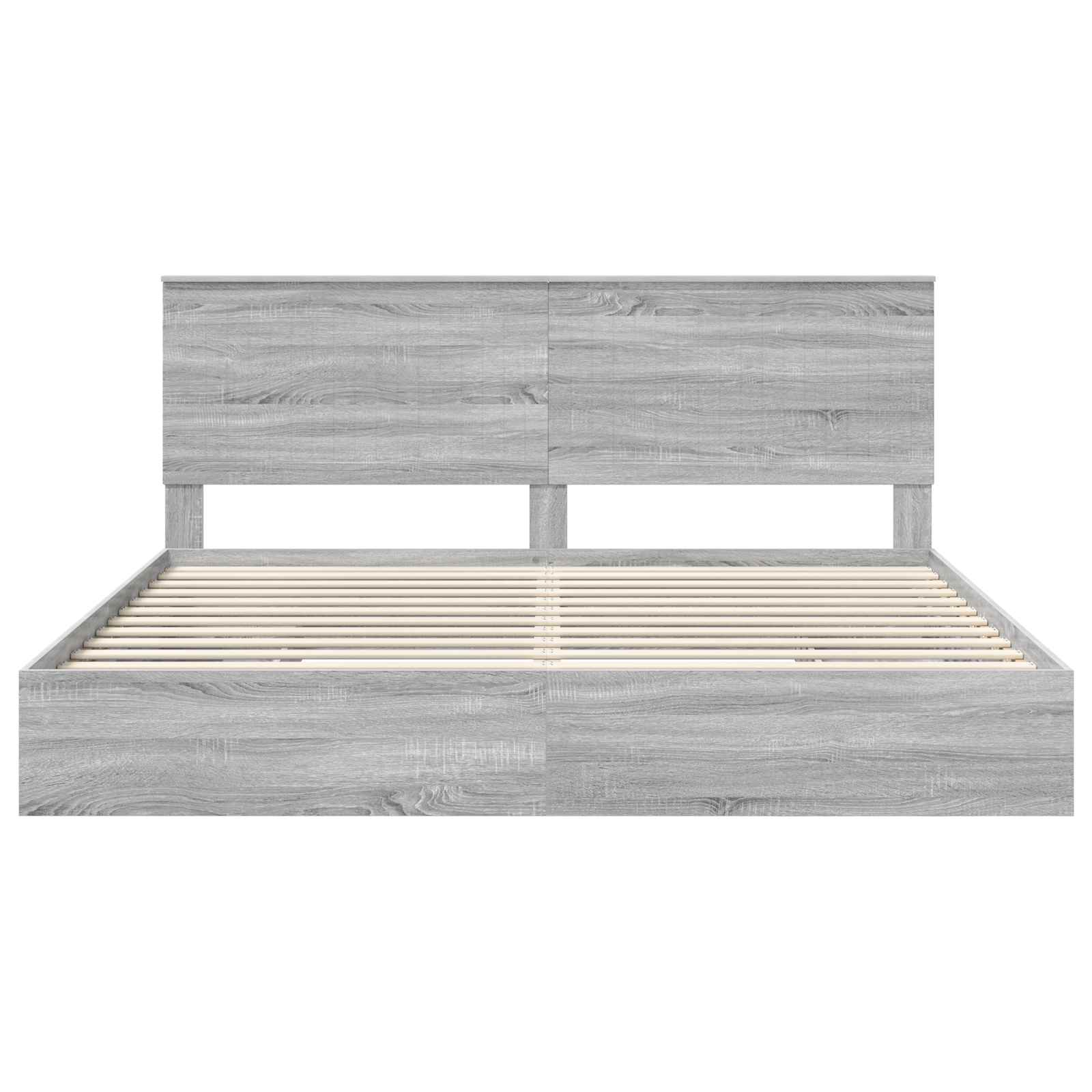 Lit de Rangement Gris Sonoma 200 x 200 cm Bois d'ingénierie - XIOS