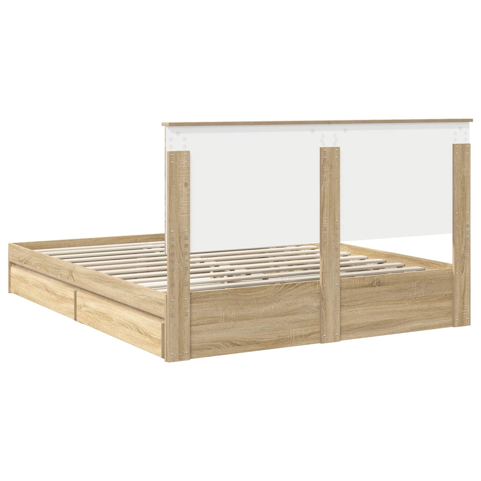 Lit de Rangement Chêne Sonoma 160 x 200 cm Bois d'ingénierie - XIOS