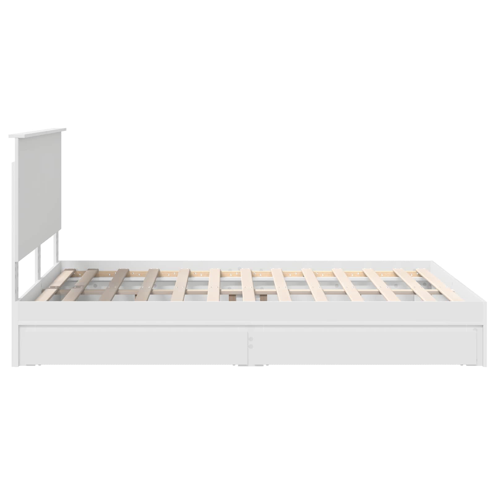 Lit de Rangement Blanc 150 x 200 cm Bois d'ingénierie - XIOS