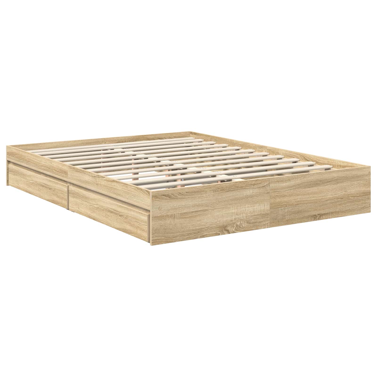 Lit de Rangement Chêne Sonoma 150 x 200 cm Bois d'ingénierie - XIOS