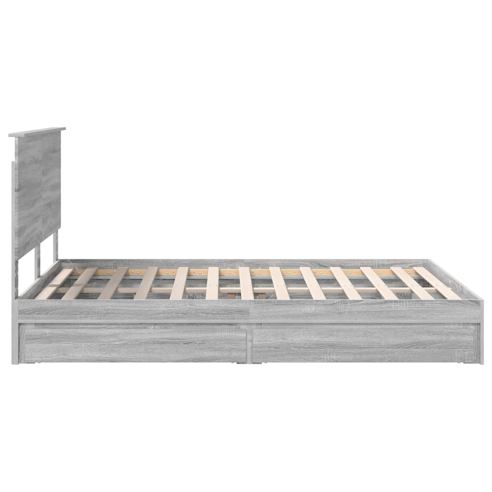 Lit de Rangement Gris Sonoma 150 x 200 cm Bois d'ingénierie - XIOS