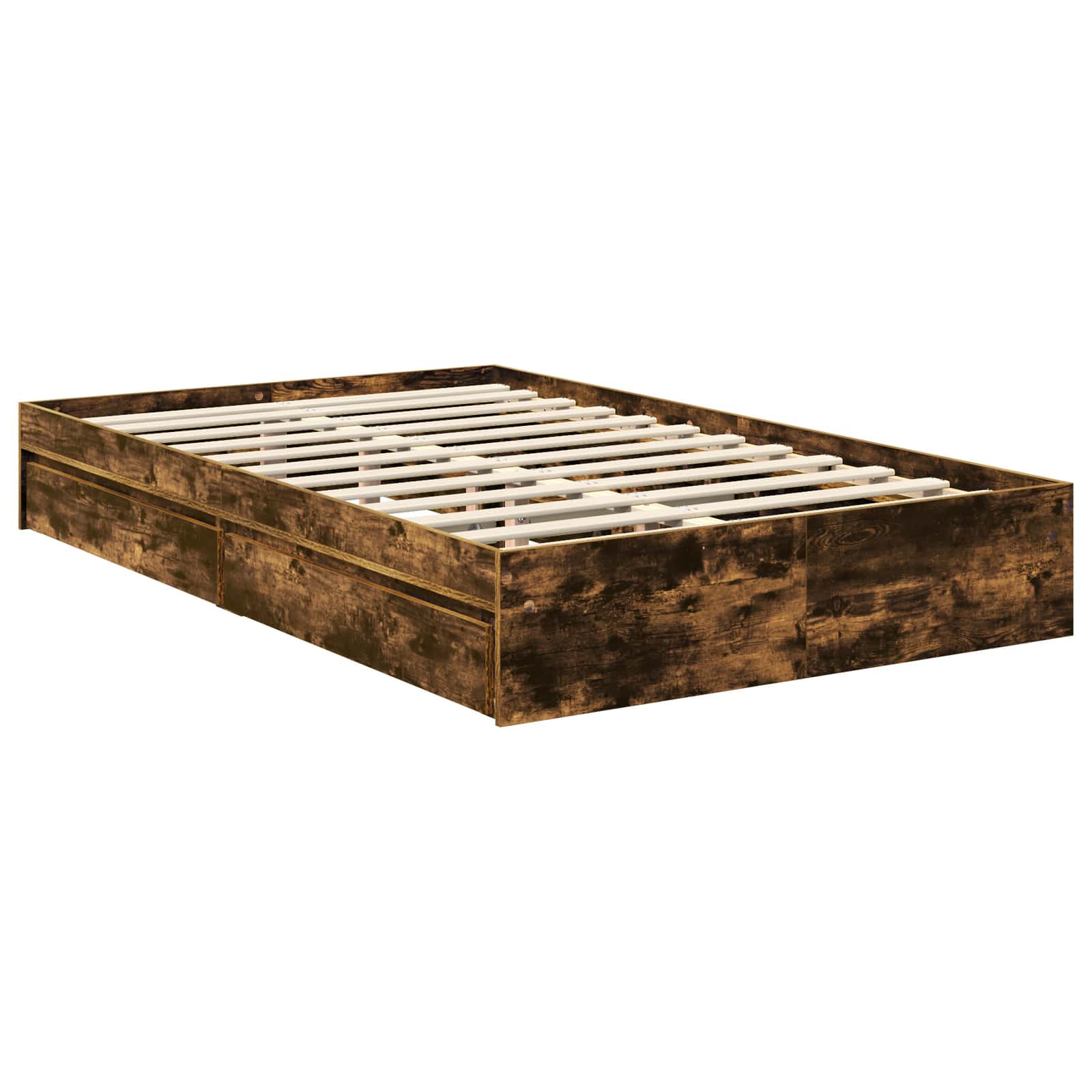 Lit de Rangement Chêne fumé 120 x 200 cm Bois d'ingénierie - XIOS