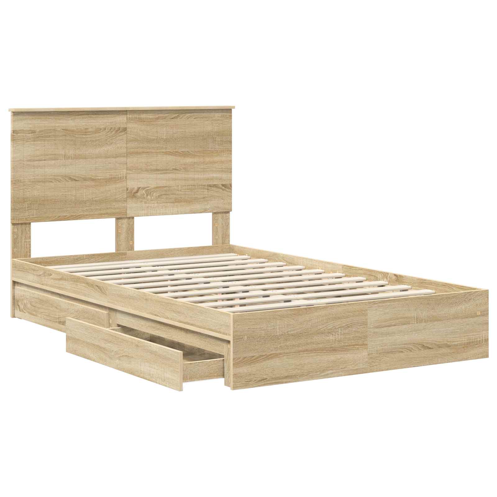 Lit de Rangement Chêne Sonoma 120 x 190 cm Bois d'ingénierie - XIOS