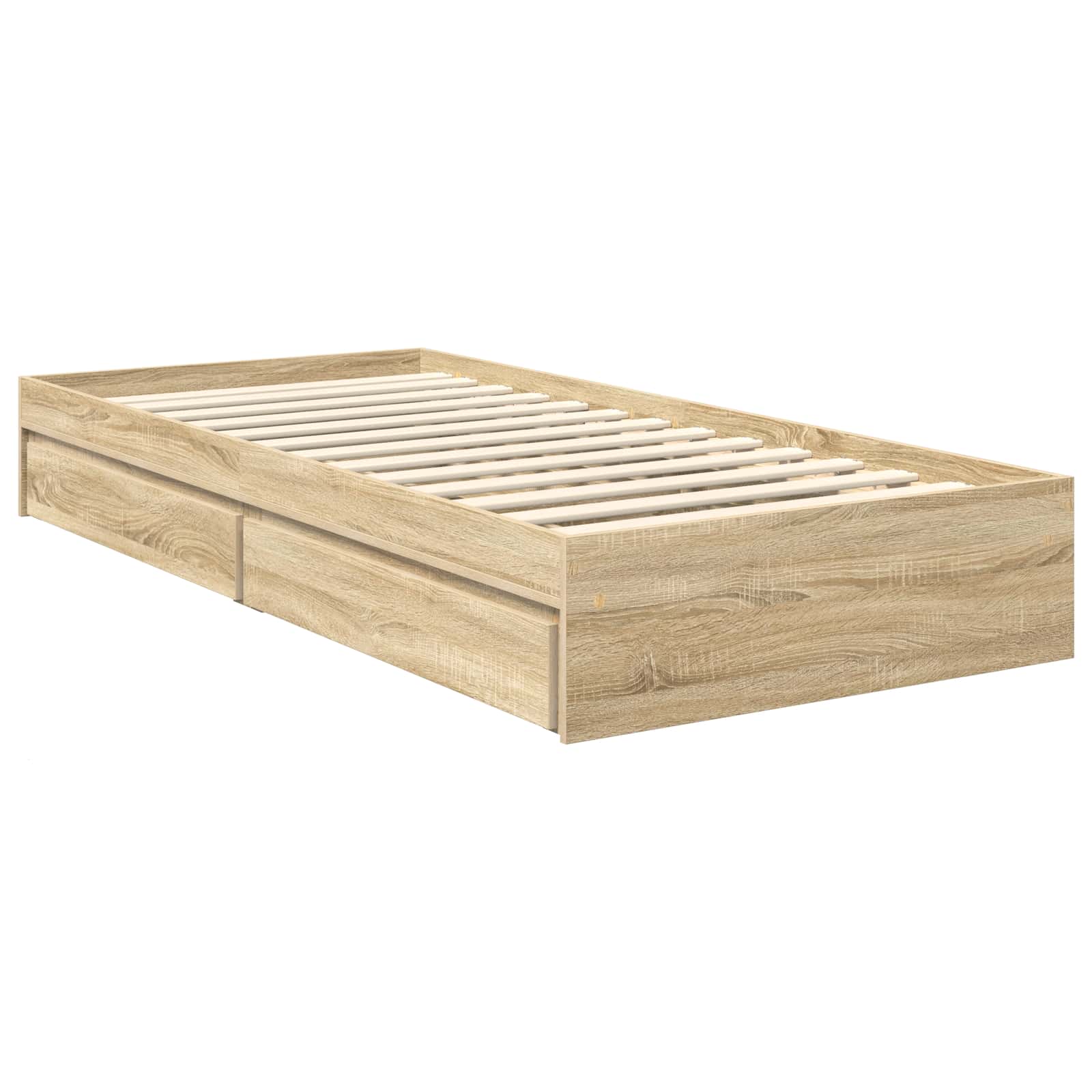 Lit de Rangement Chêne Sonoma 90 x 200 cm Bois d'ingénierie - XIOS