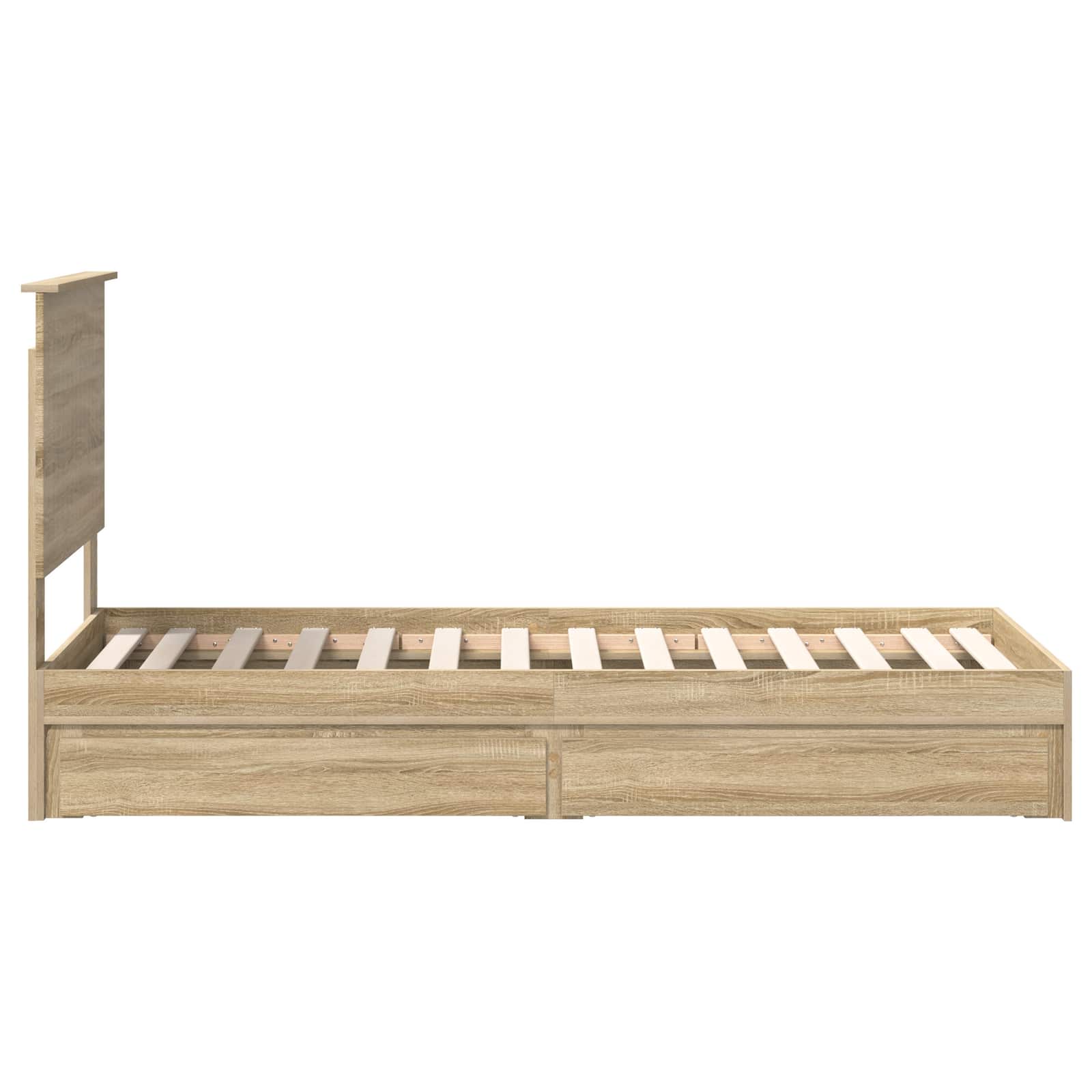 Lit de Rangement Chêne Sonoma 75 x 190 cm Bois d'ingénierie - XIOS