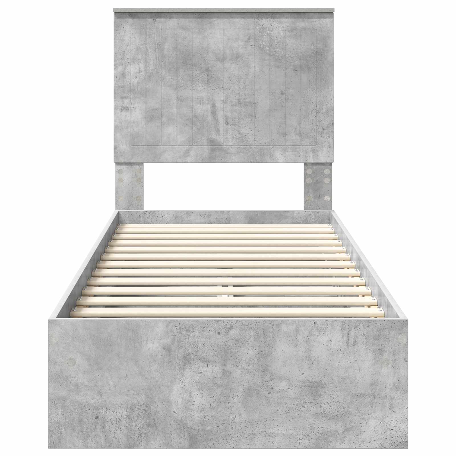 Lit de Rangement Gris béton 75 x 190 cm Bois d'ingénierie - XIOS