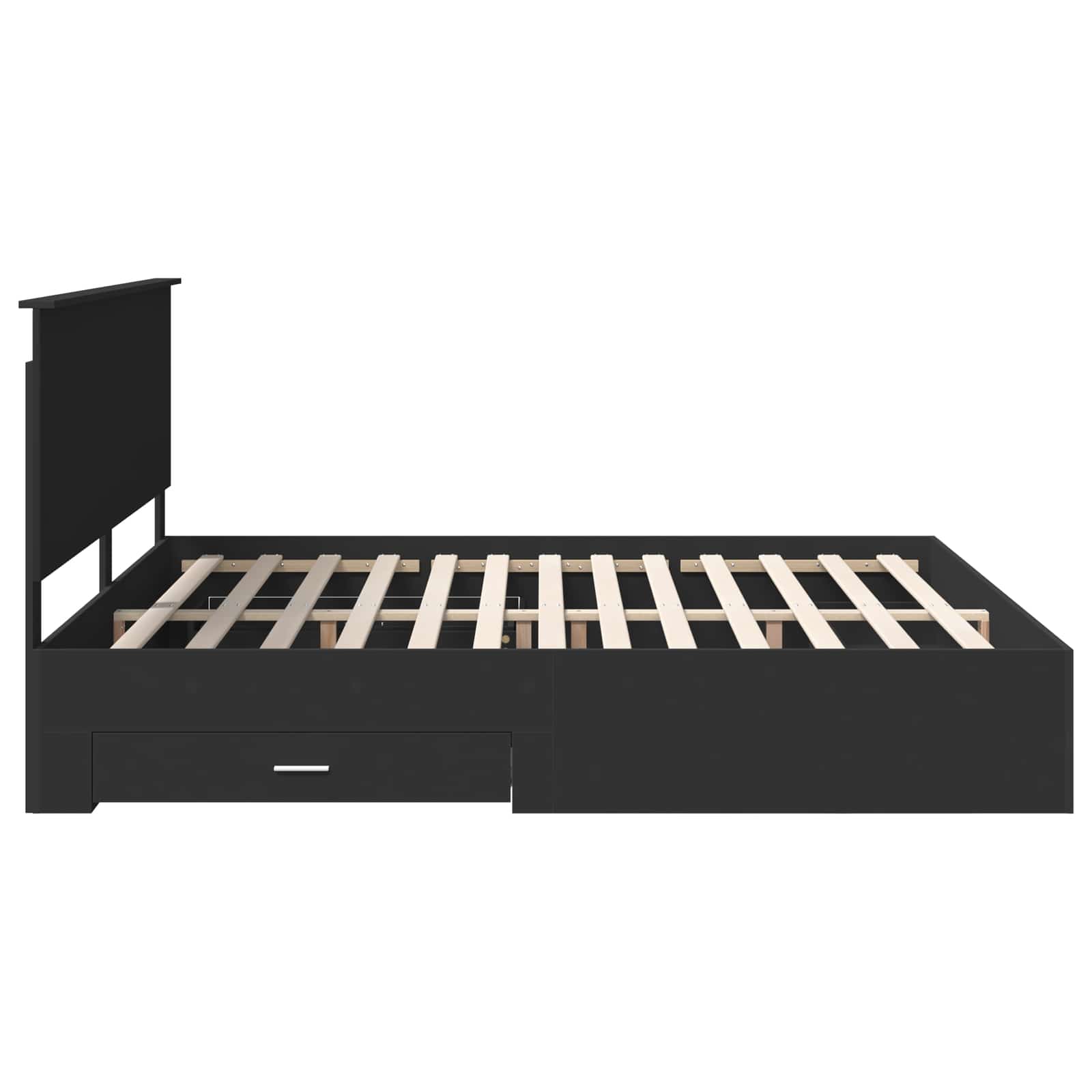 Cadre de lit Noir et argent 200 x 200 cm Bois d'ingénierie - XIOS