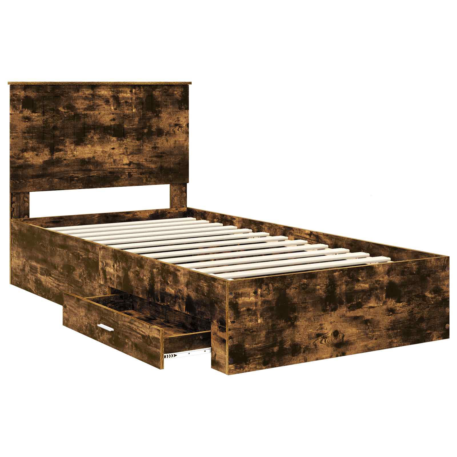 Cadre de lit Chêne fumé 100 x 200 cm Bois d'ingénierie - XIOS