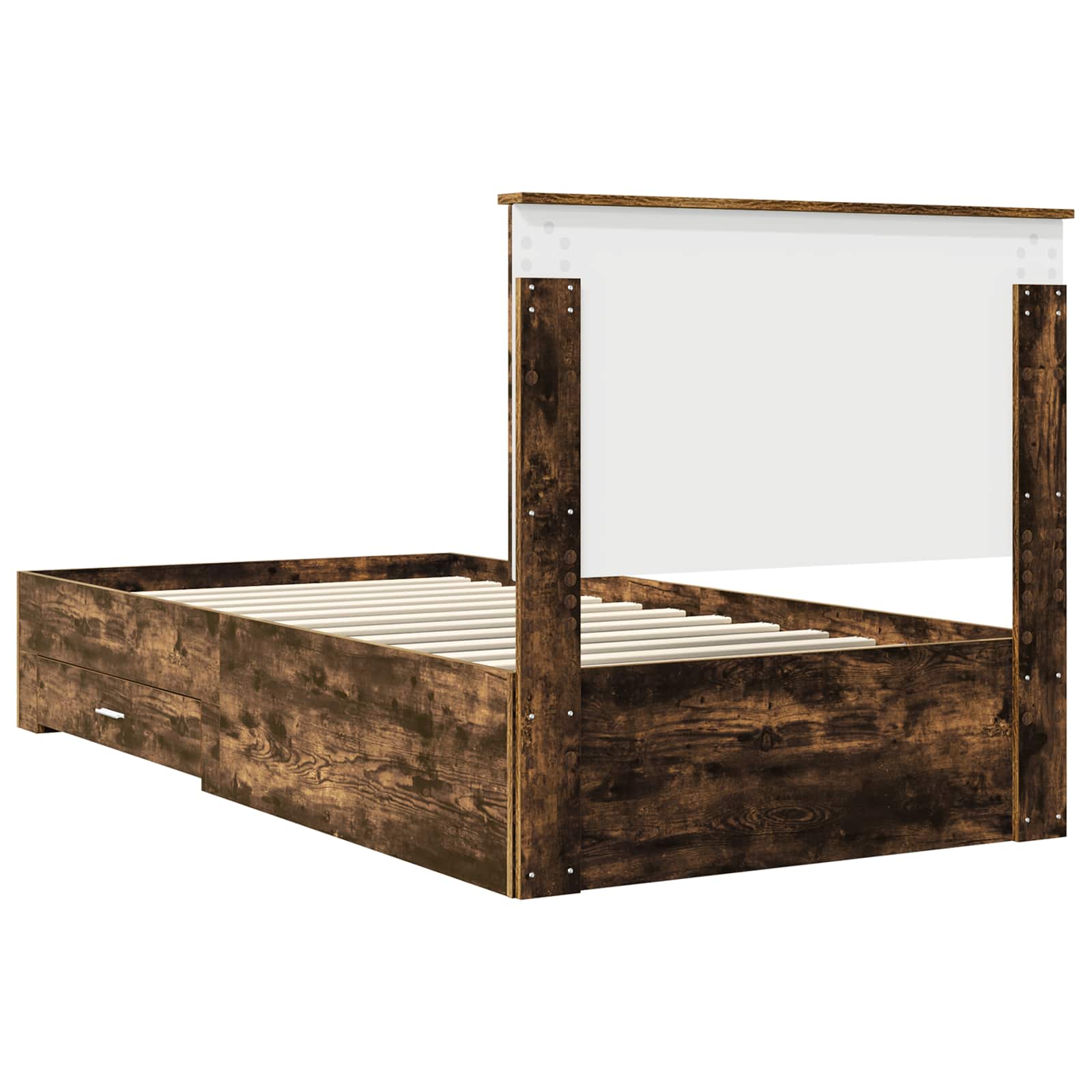 Cadre de lit Chêne fumé 100 x 200 cm Bois d'ingénierie - XIOS