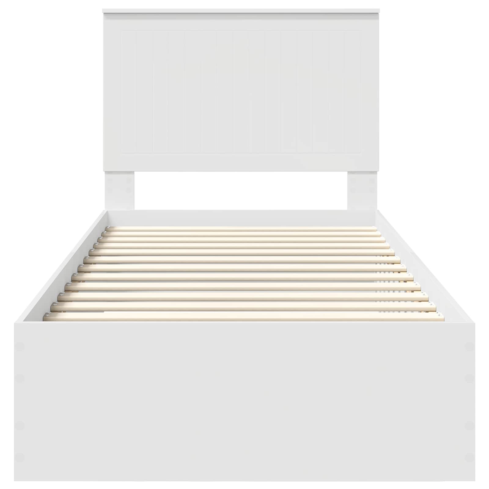 Cadre de lit avec tiroir Blanc 90 x 190 cm Bois d'ingénierie - XIOS