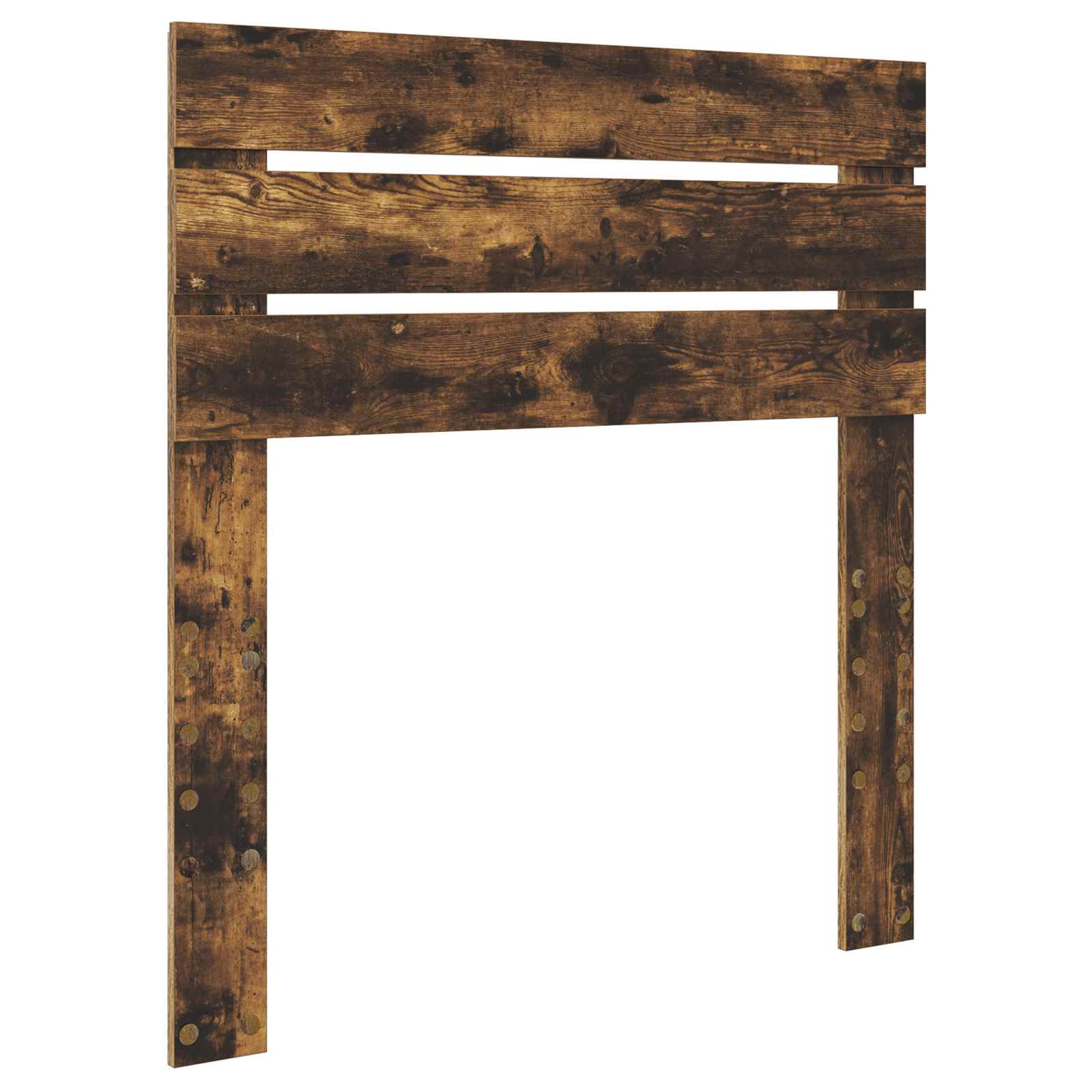 Cadre de lit avec tête de lit Chêne fumé 75 x 190 cm Pin massif - XIOS