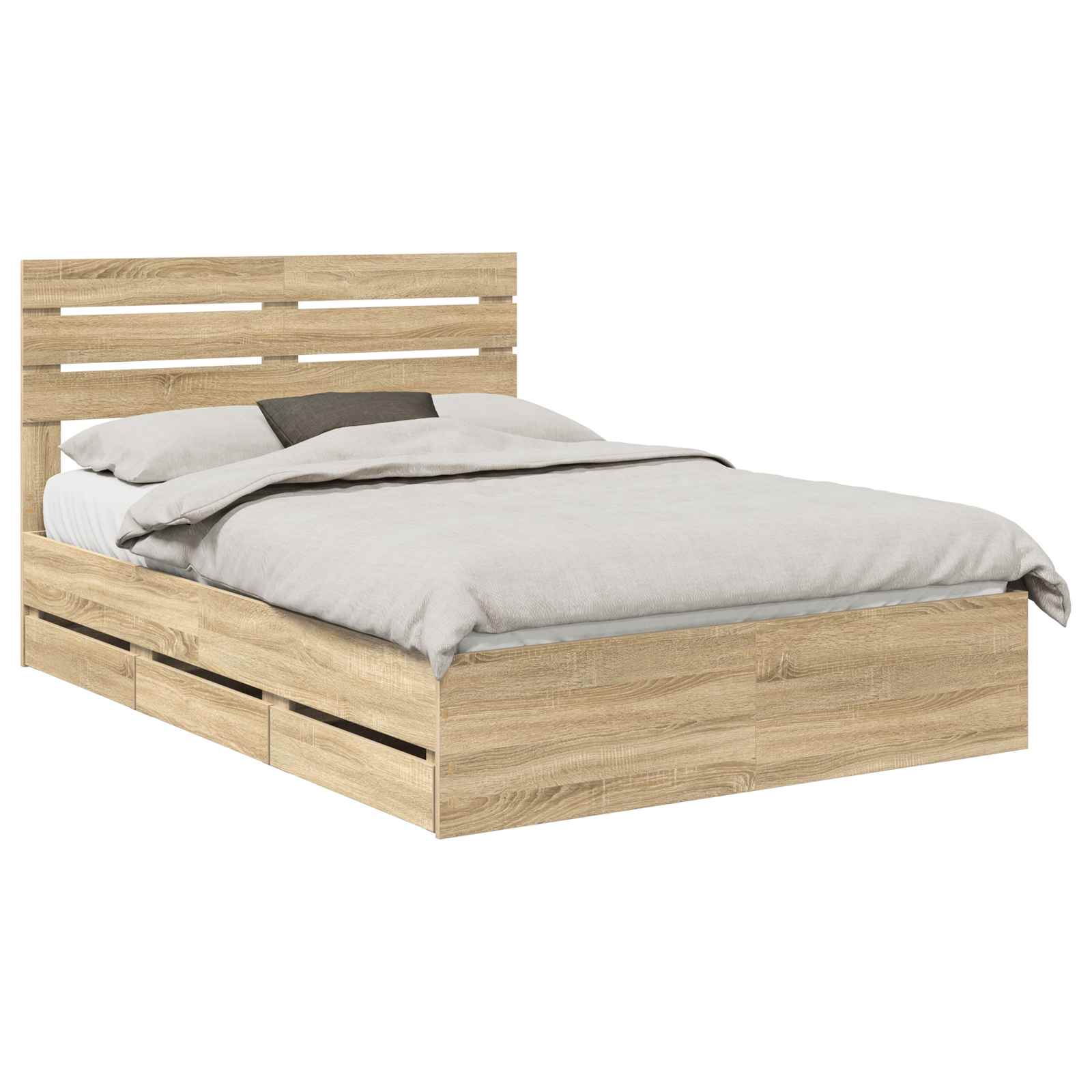 Cadre de lit Chêne Sonoma 160 x 200 cm Bois Ingénierie - XIOS