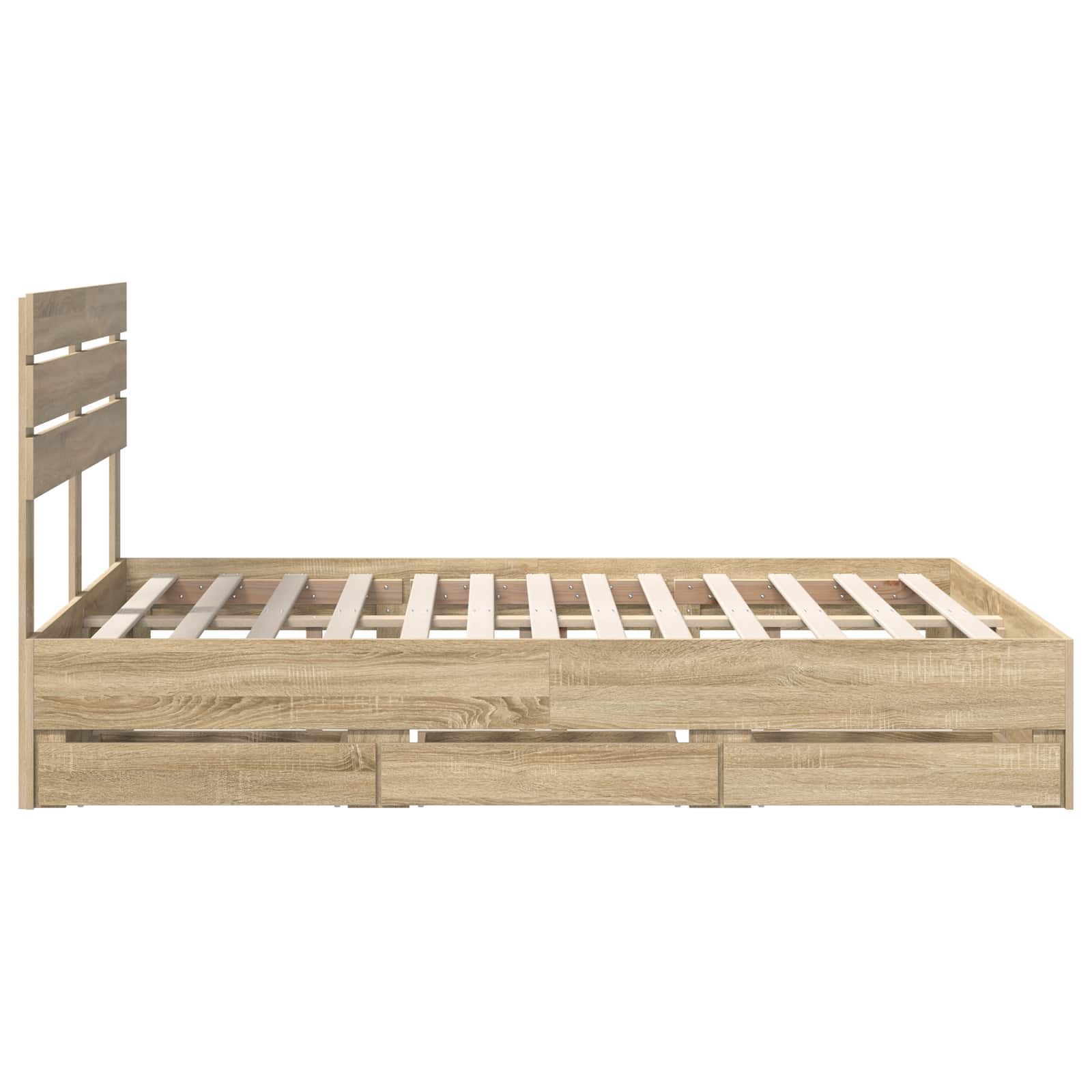 Cadre de lit Chêne Sonoma 150 x 200 cm Bois Ingénierie - XIOS