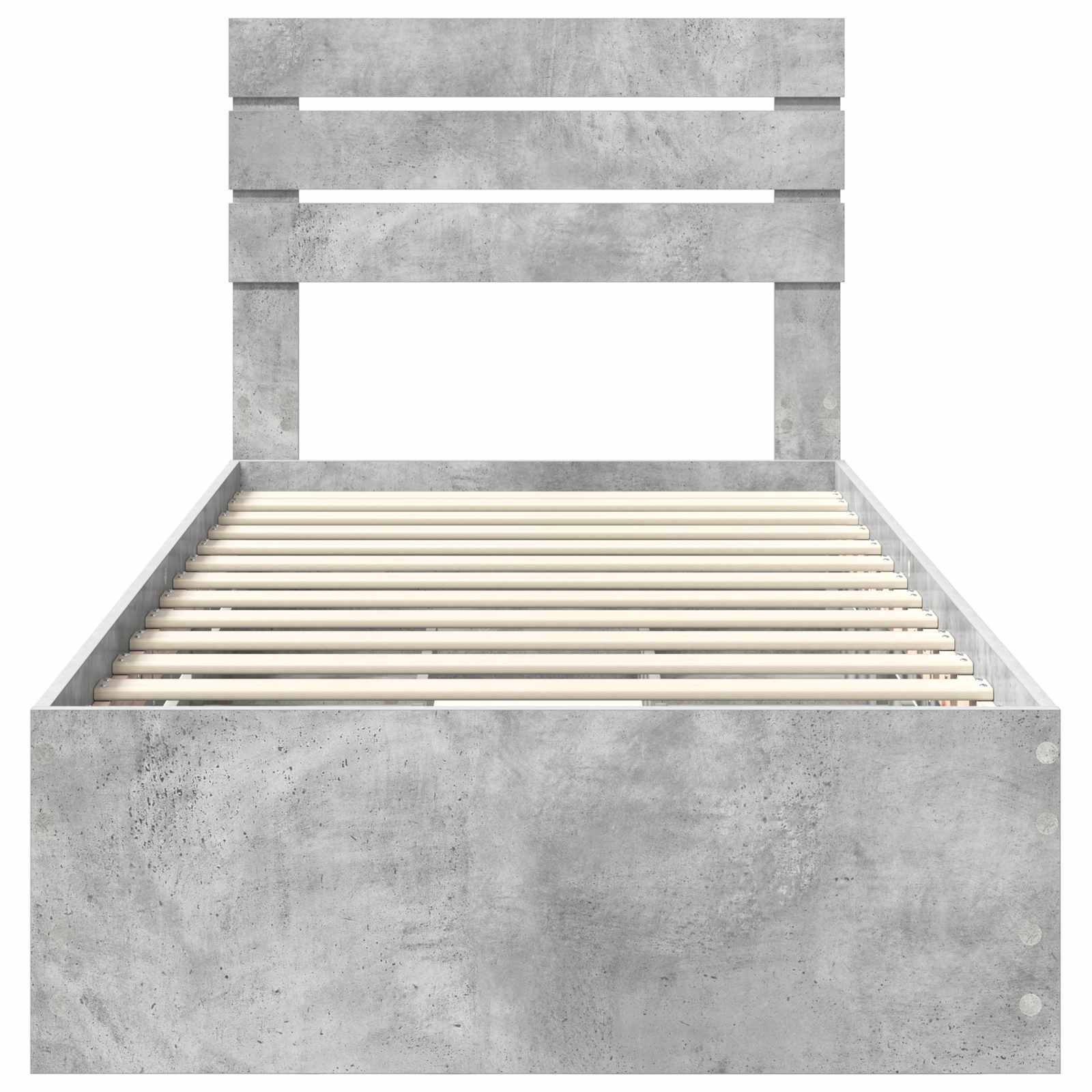 Cadre de lit avec tiroir Gris béton 75 x 190 cm Bois Ingénierie - XIOS