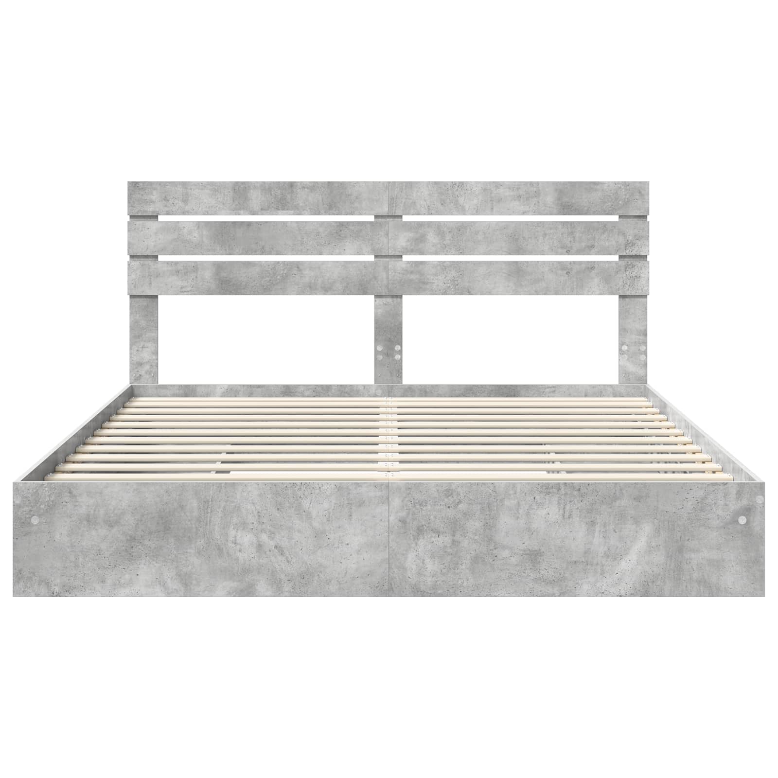 Lit de Rangement Gris béton 200 x 200 cm Bois d'ingénierie - XIOS