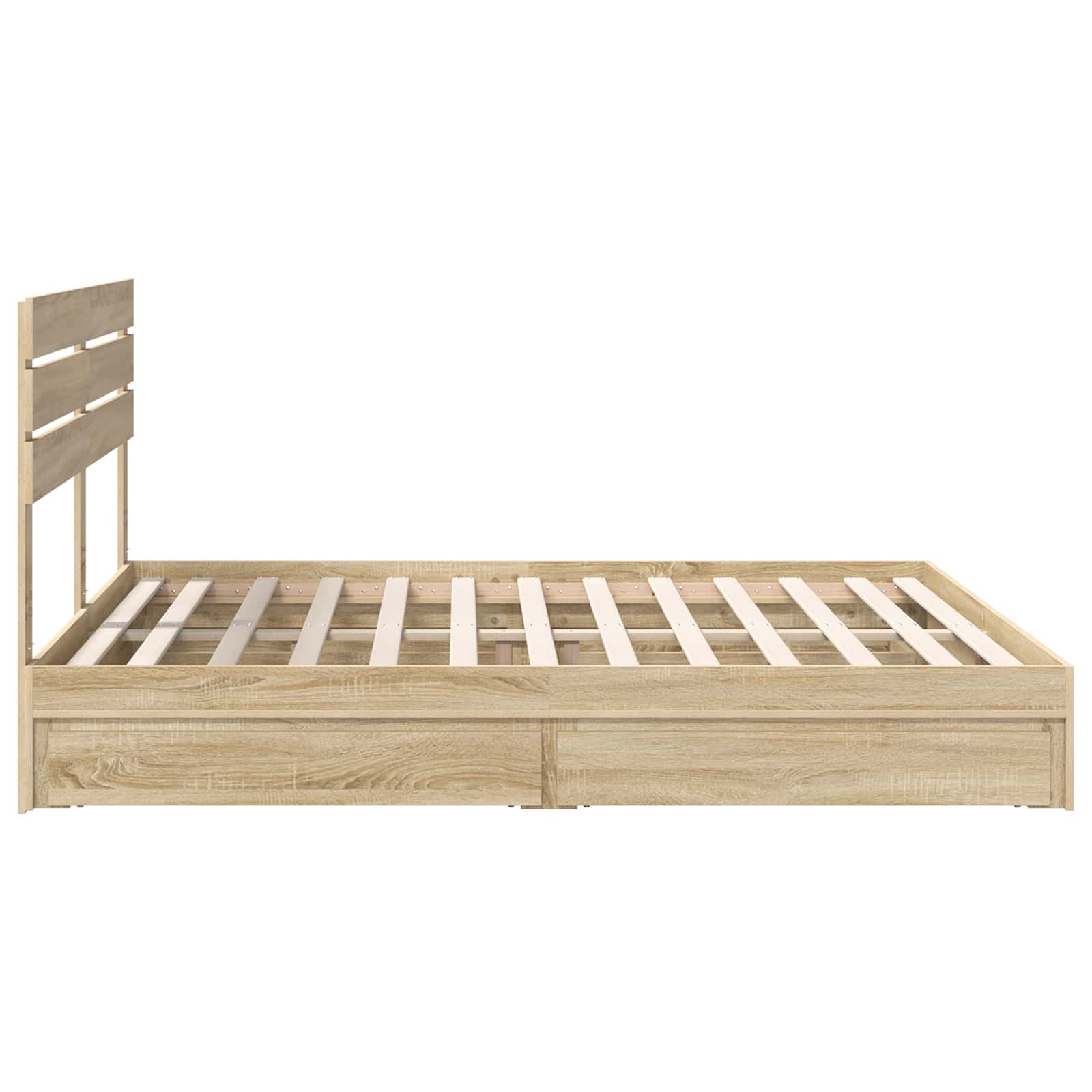 Lit de Rangement Chêne Sonoma 180 x 200 cm Bois d'ingénierie - XIOS