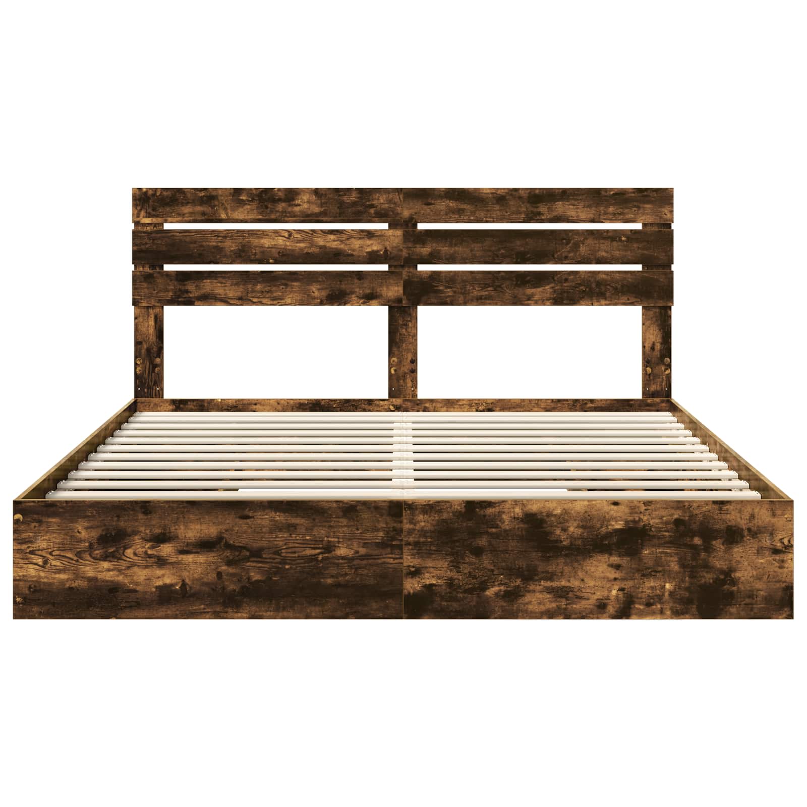 Lit de Rangement Chêne fumé 180 x 200 cm Bois d'ingénierie - XIOS