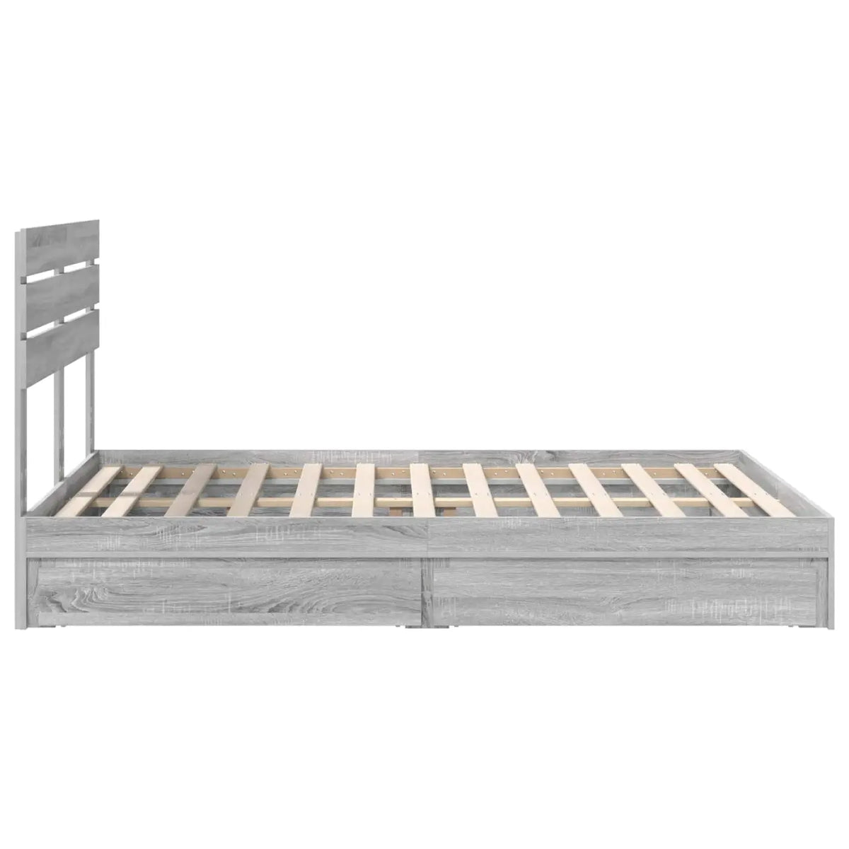 Lit de Rangement Gris Sonoma 150 x 200 cm Bois d’ingénierie - XIOS