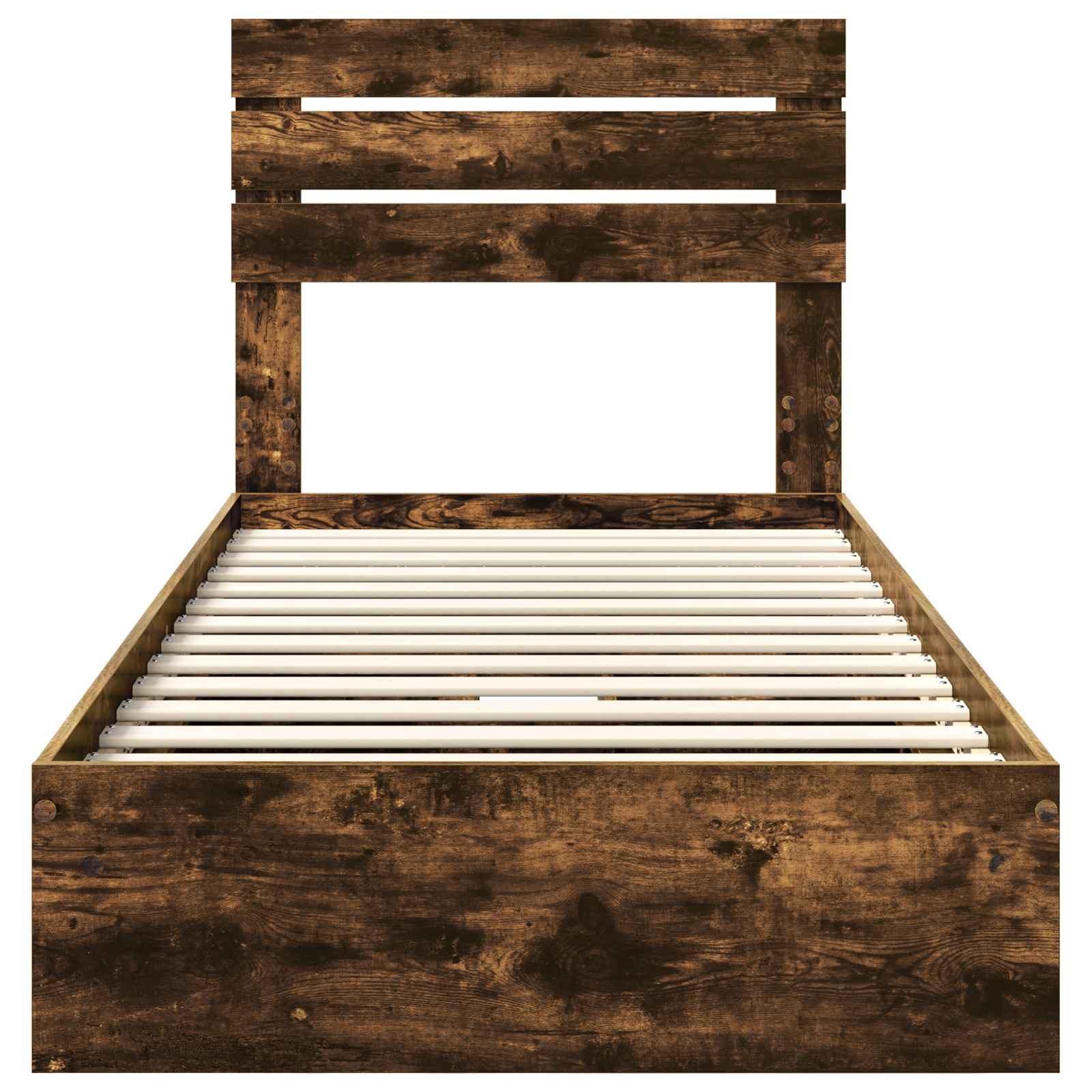 Lit de Rangement Chêne fumé 90 x 200 cm Bois d'ingénierie - XIOS