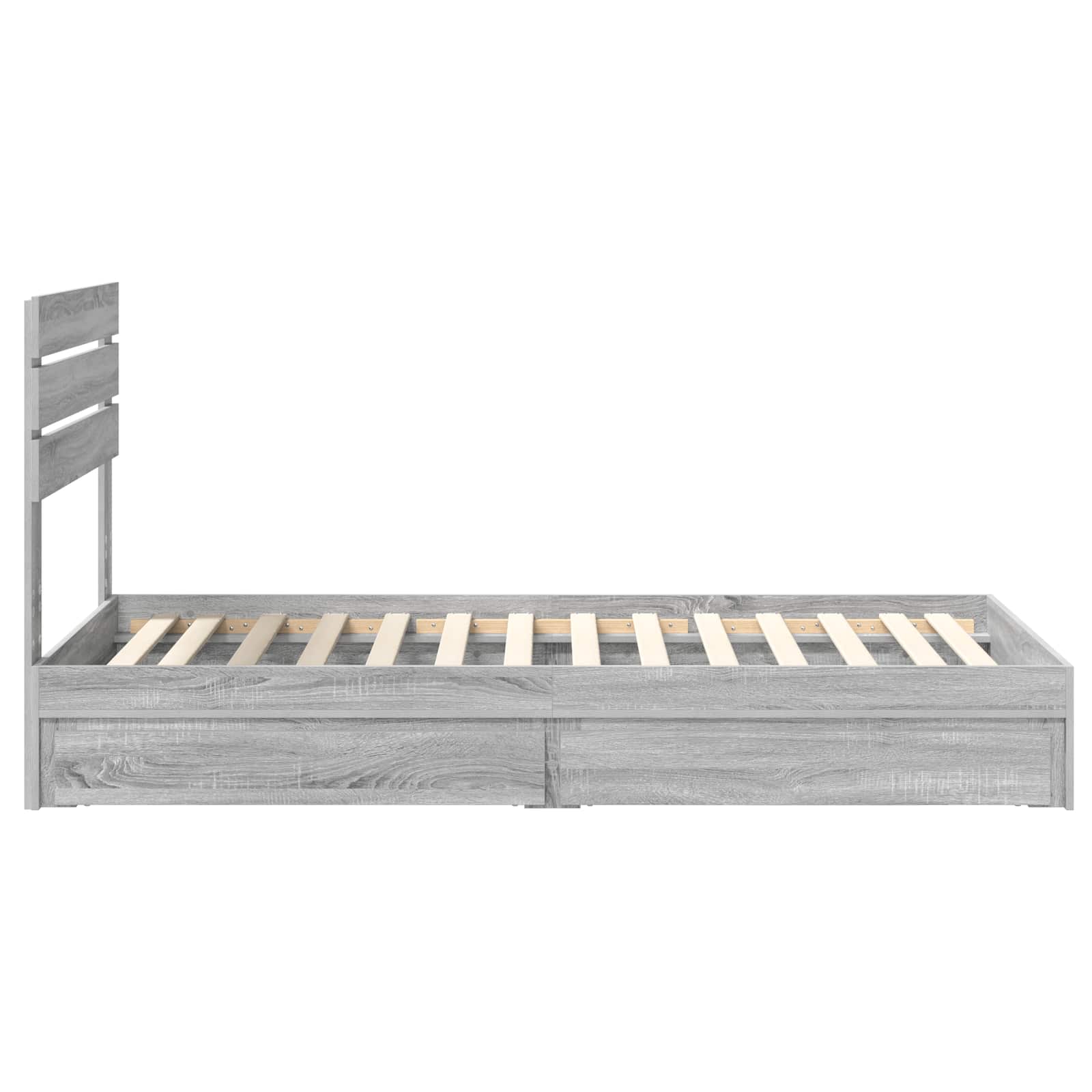 Lit de Rangement Gris Sonoma 90 x 190 cm Bois d'ingénierie - XIOS