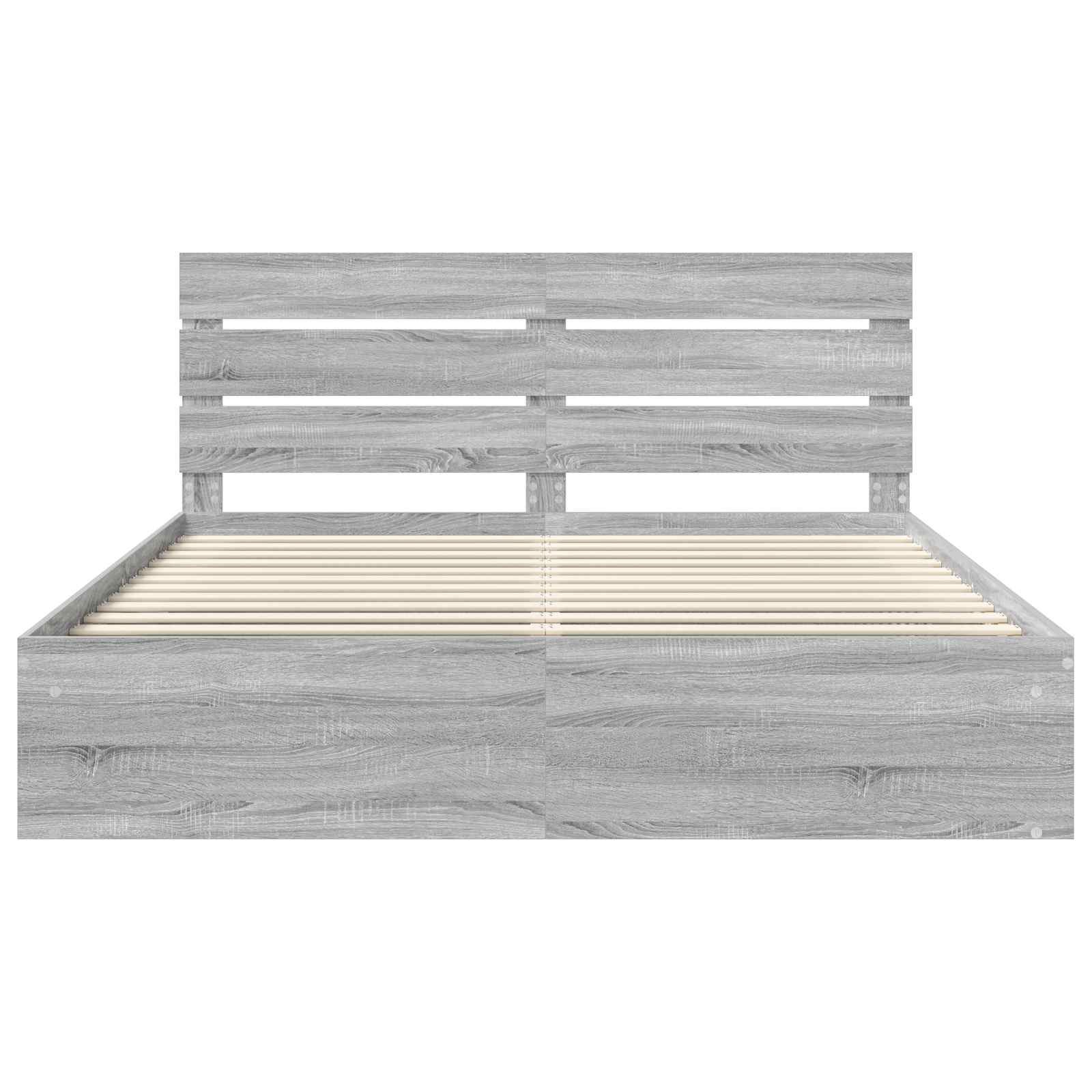 Cadre de lit Gris Sonoma 200 x 200 cm Pin massif - XIOS