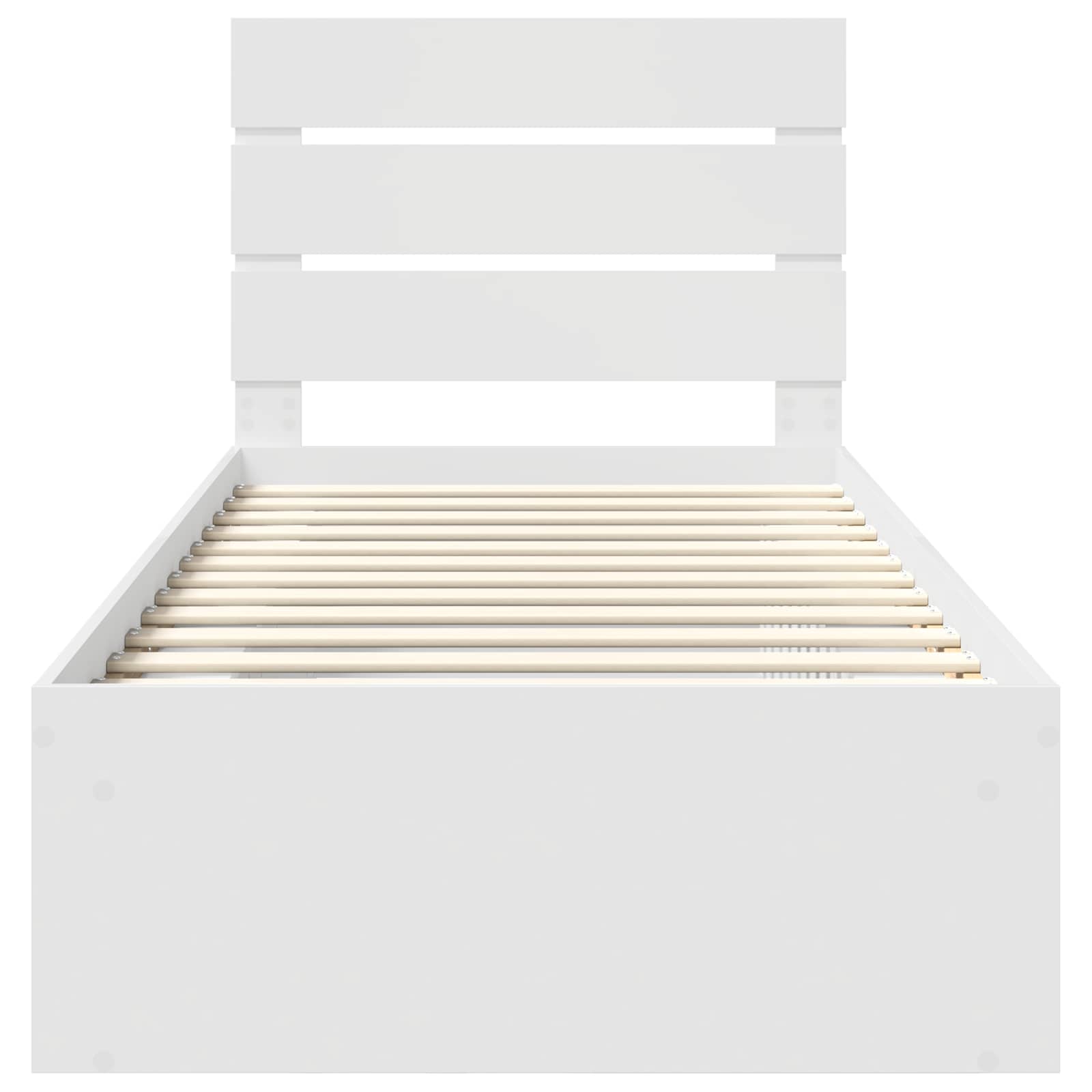 Cadre de lit avec tête de lit Blanc 100 x 200 cm Pin massif - XIOS