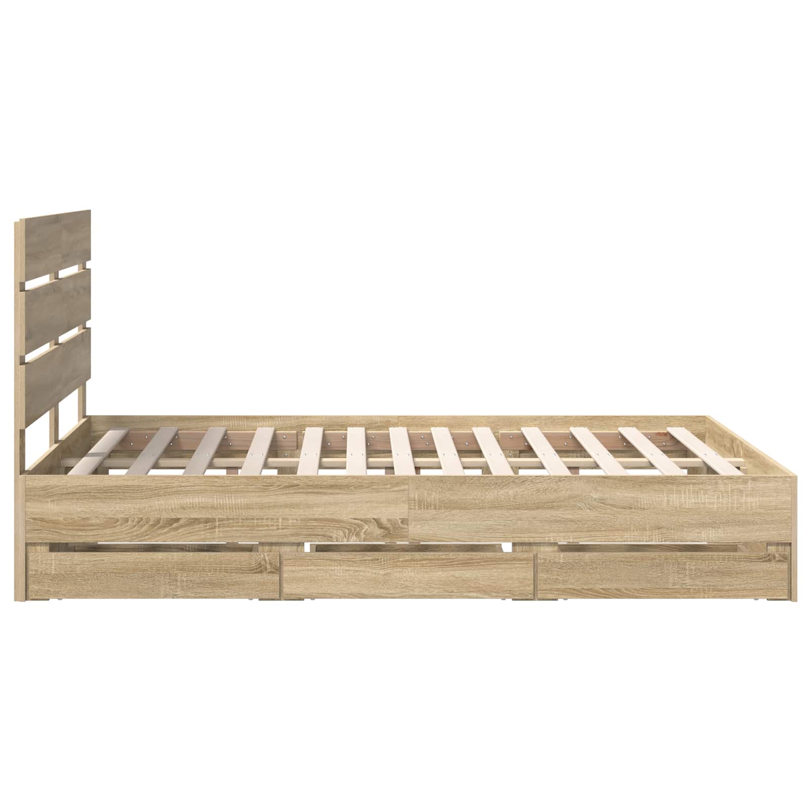Cadre de lit Chêne Sonoma 140 x 190 cm Bois Ingénierie - XIOS