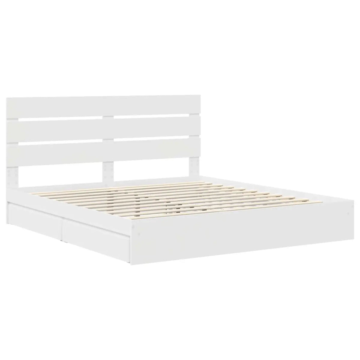 Lit de Rangement Blanc 180 x 200 cm Bois d’ingénierie - XIOS