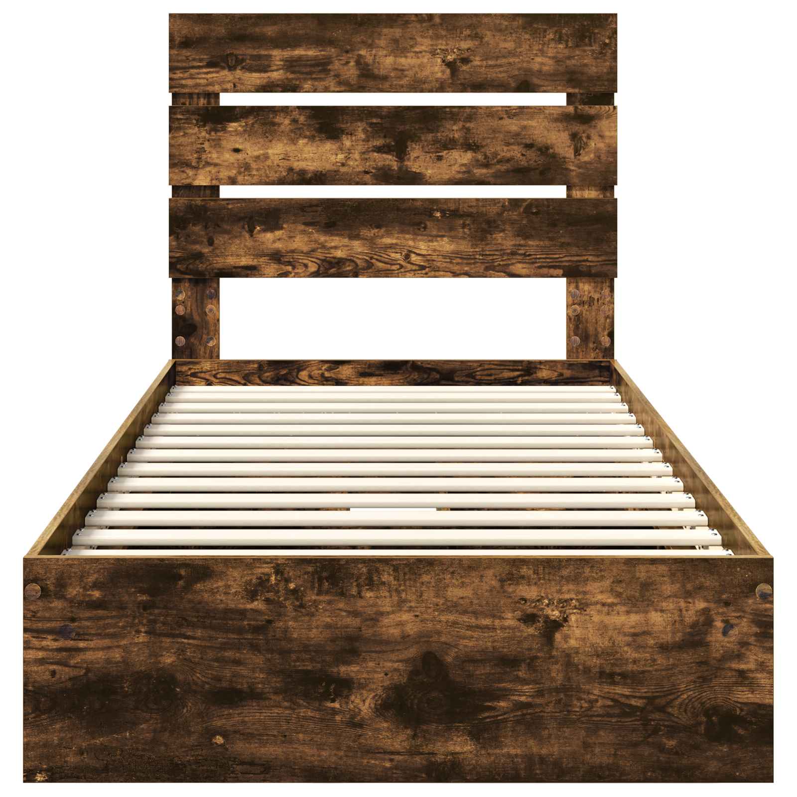 Lit de Rangement Chêne fumé 100 x 200 cm Bois d'ingénierie - XIOS