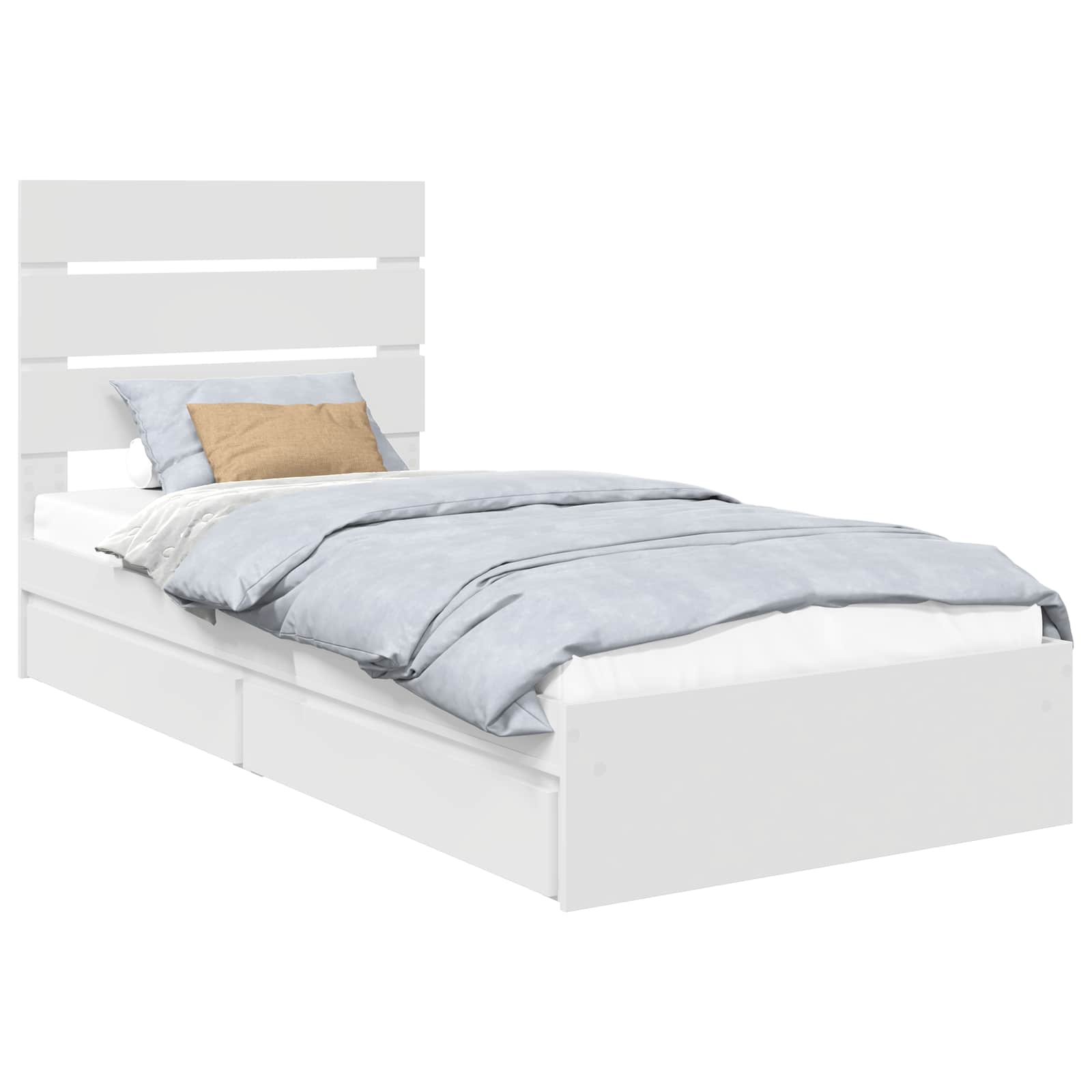 Lit de Rangement Blanc 70 x 190 cm Bois d'ingénierie - XIOS