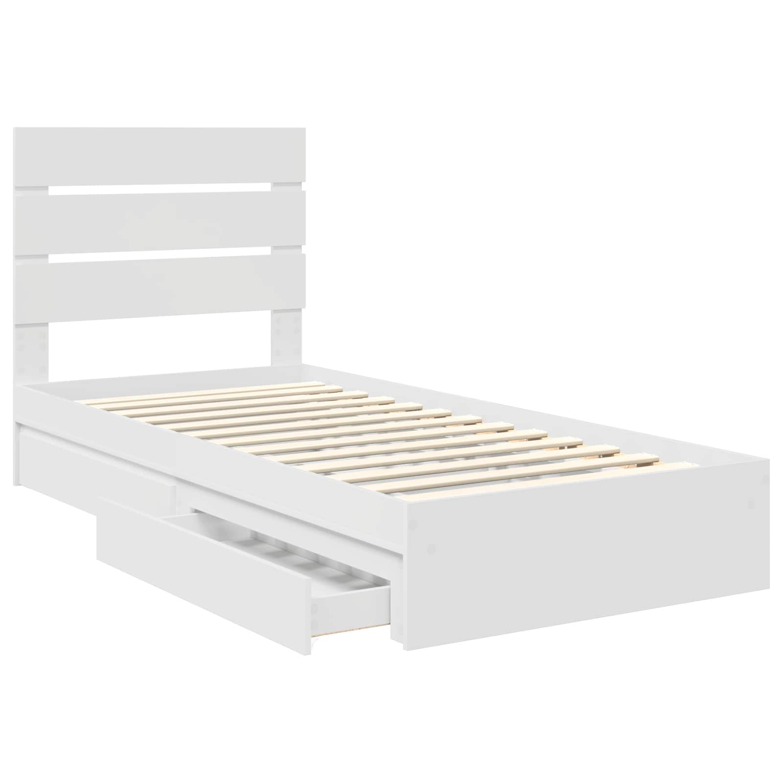 Lit de Rangement Blanc 70 x 190 cm Bois d'ingénierie - XIOS