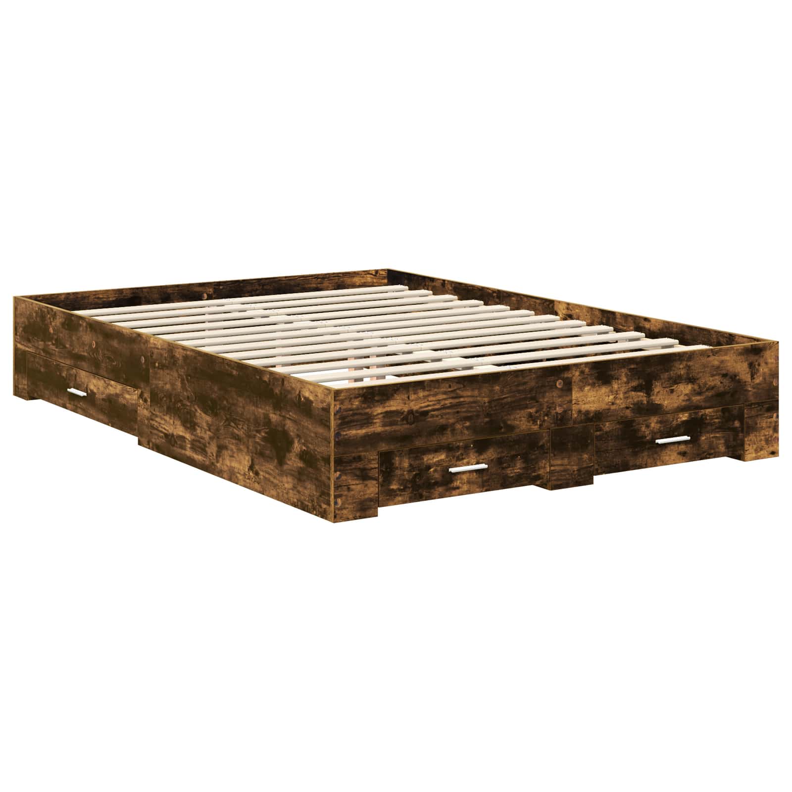 Cadre de lit Chêne fumé 140 x 190 cm Bois d'ingénierie - XIOS