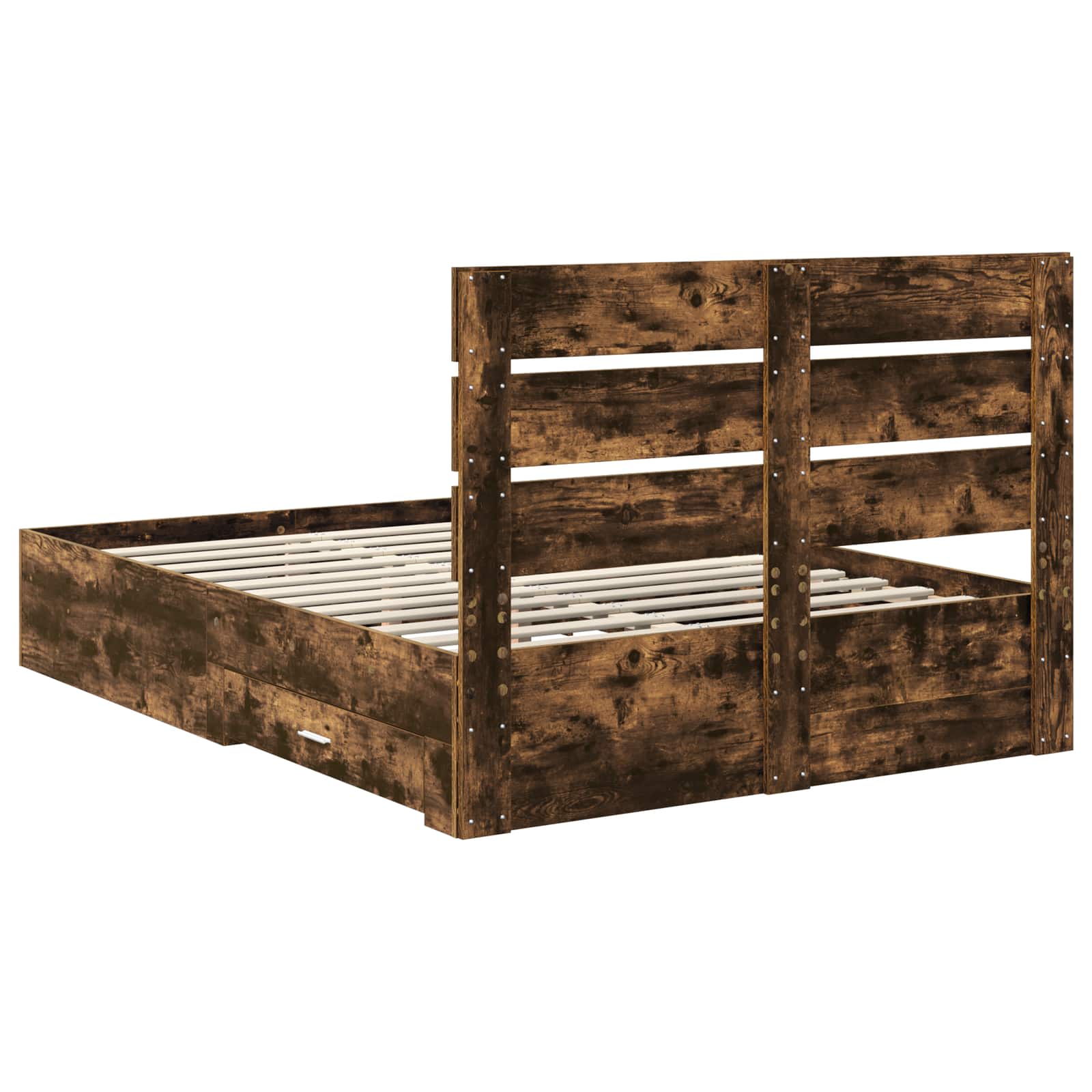 Cadre de lit Chêne fumé 140 x 190 cm Bois d'ingénierie - XIOS