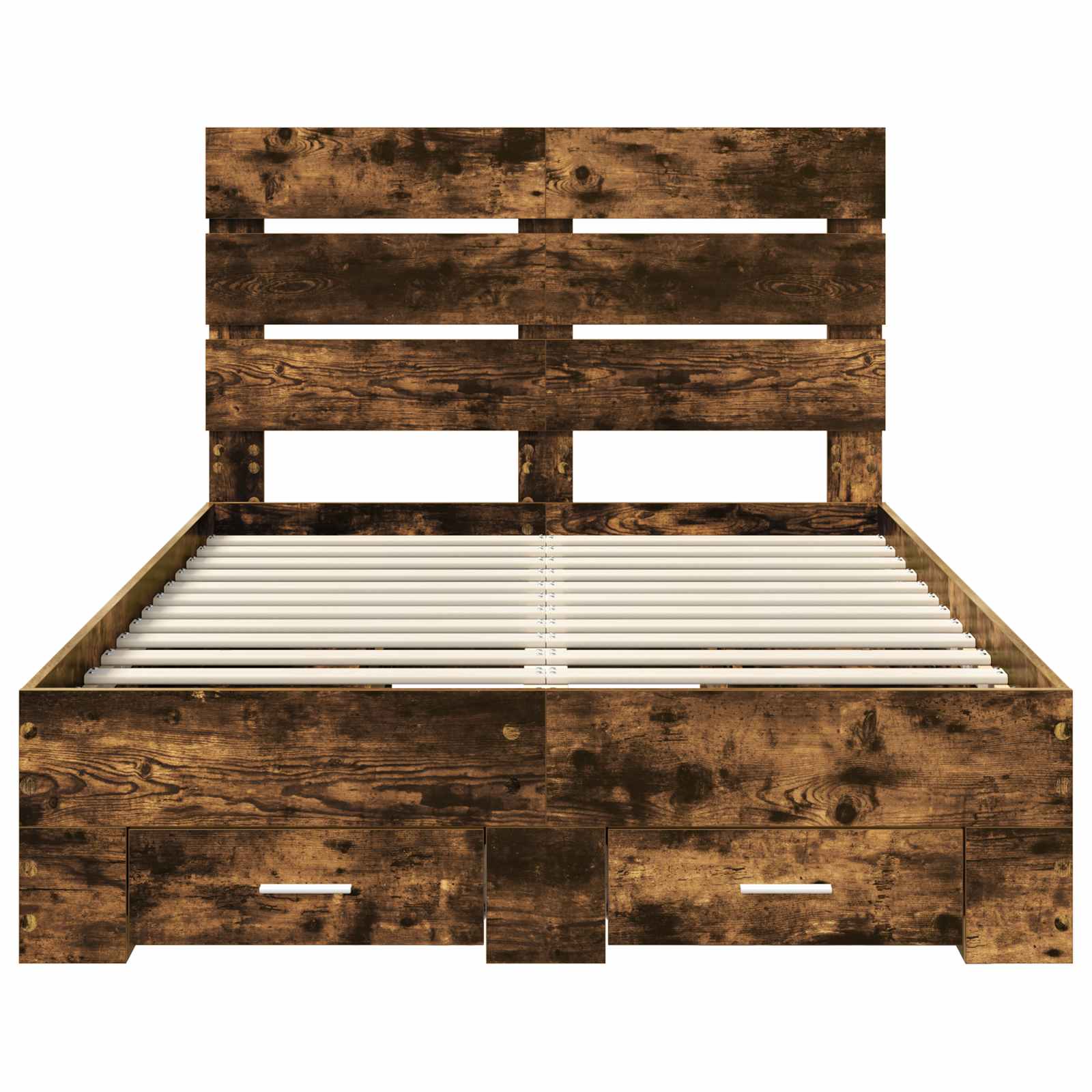 Cadre de lit Chêne fumé 135 x 190 cm Bois d'ingénierie - XIOS