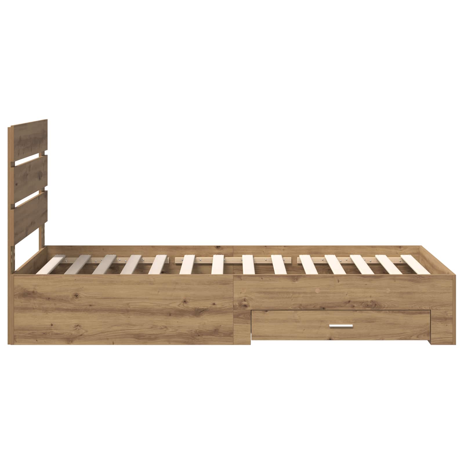 Cadre de lit Chêne artisanal 100 x 200 cm Bois d'ingénierie - XIOS