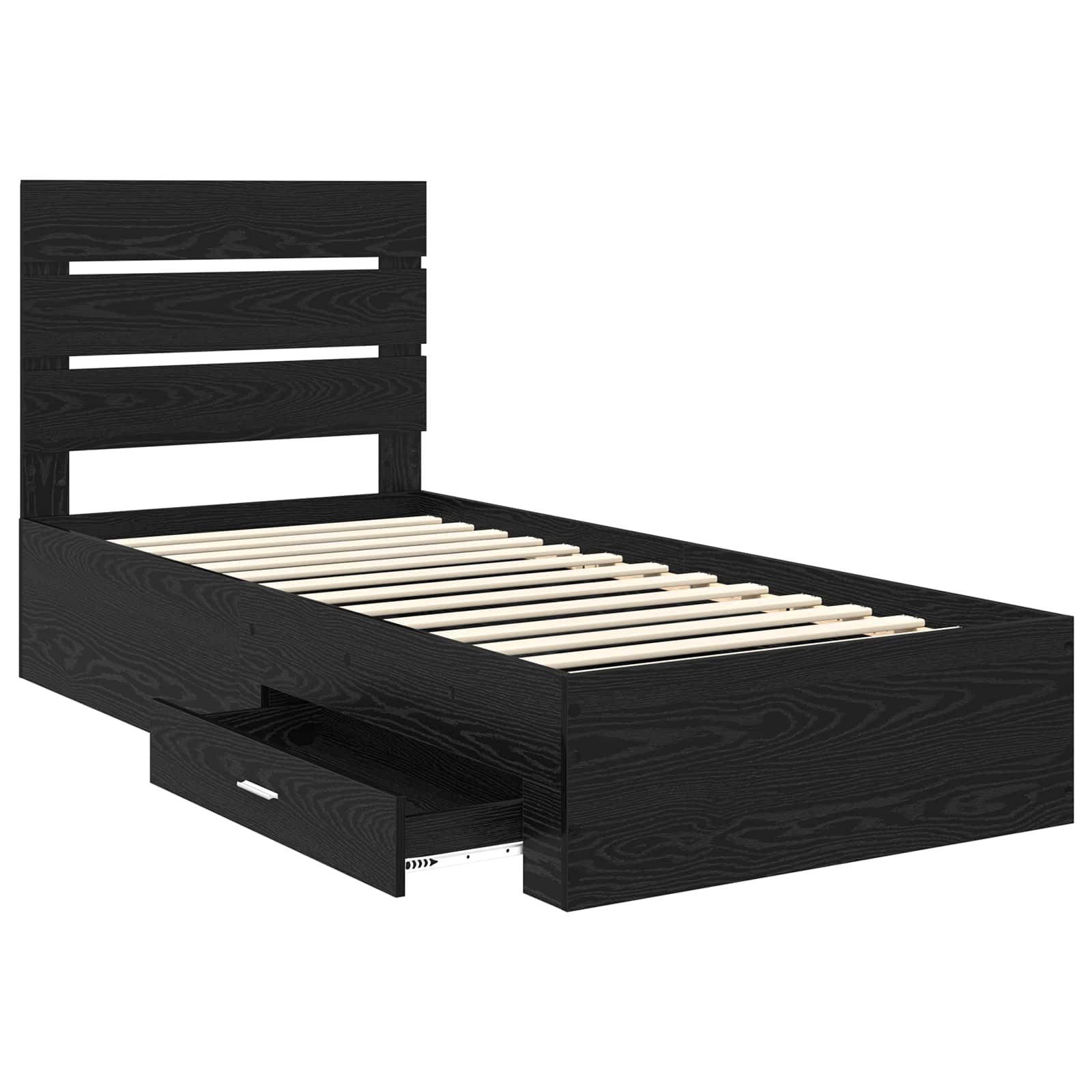 Cadre de lit Chêne noir 90 x 190 cm Bois d'ingénierie - XIOS