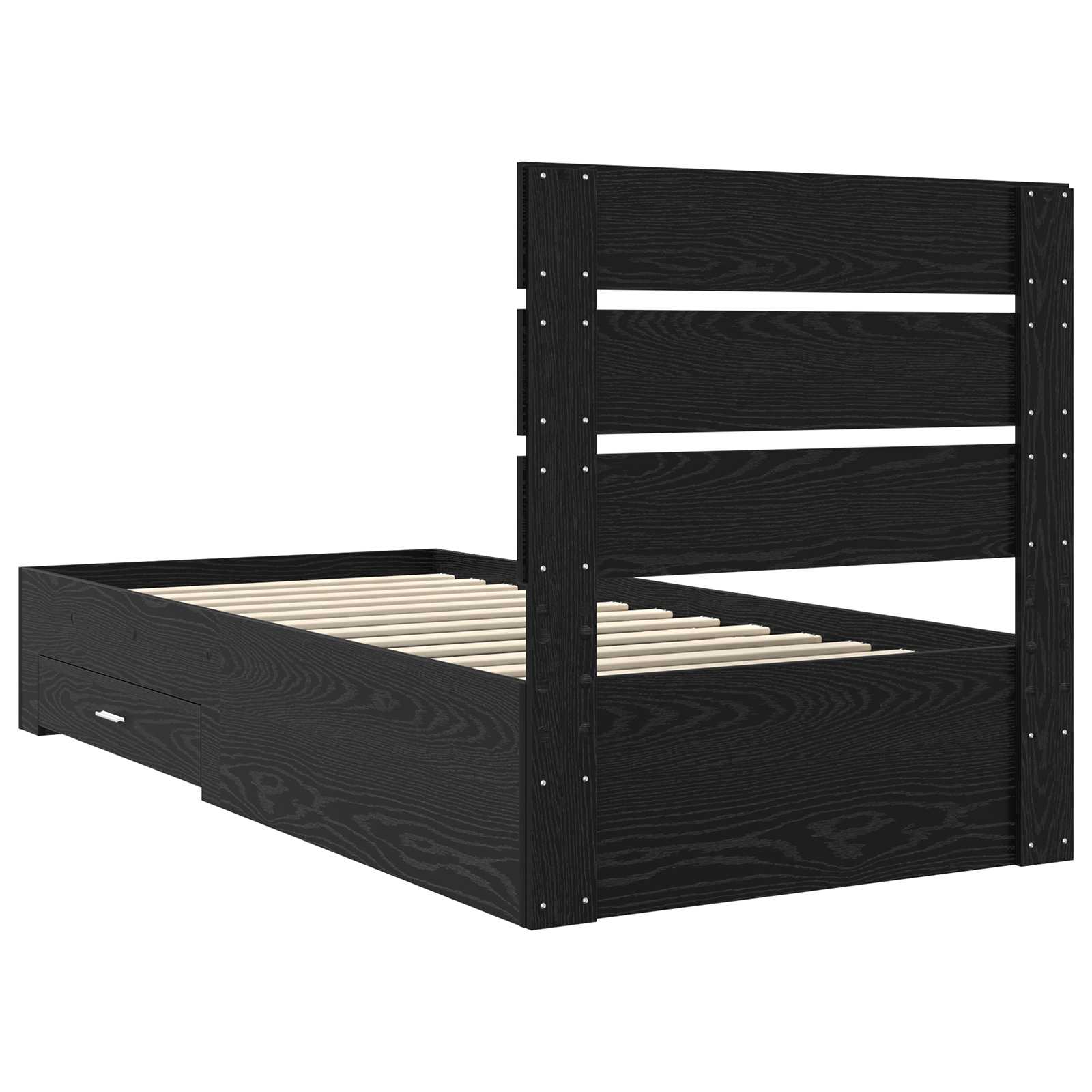 Cadre de lit Chêne noir 90 x 190 cm Bois d'ingénierie - XIOS