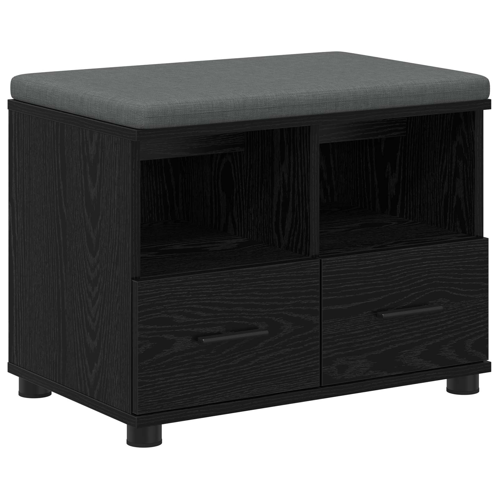 Banc d'entrée avec coussin Chêne noir 60 x 38 x 46 cm - XIOS