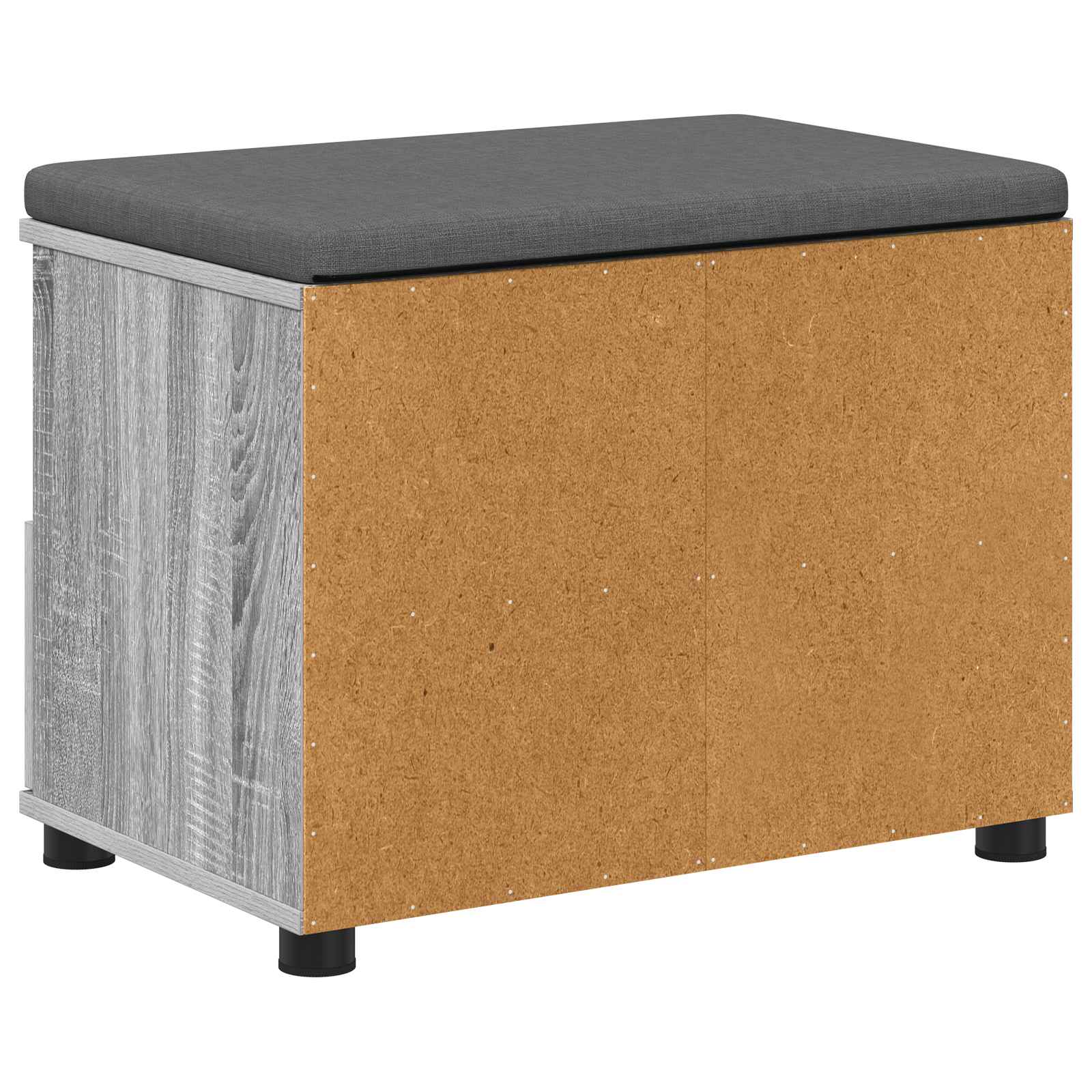 Banc d'entrée avec coussin Gris Sonoma 60 x 38 x 46 cm - XIOS